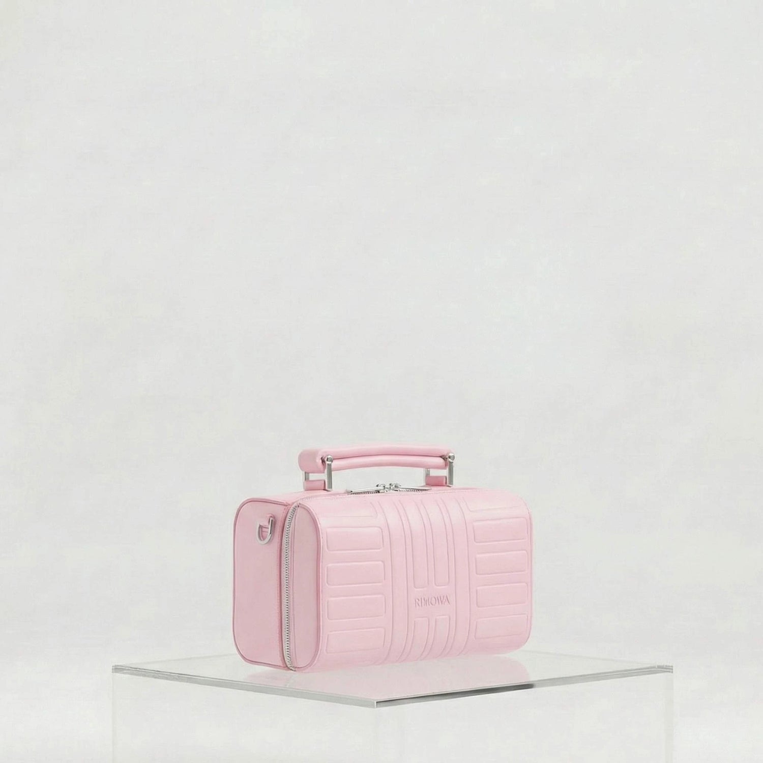 Rimowa Groove Leather Cross Body Bag Small, Pink, Side, Studio