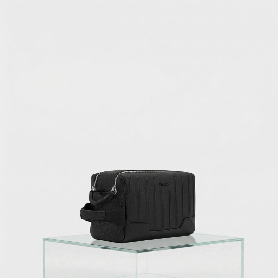 Rimowa Never Still Leather Toiletry Bag, Black, Side