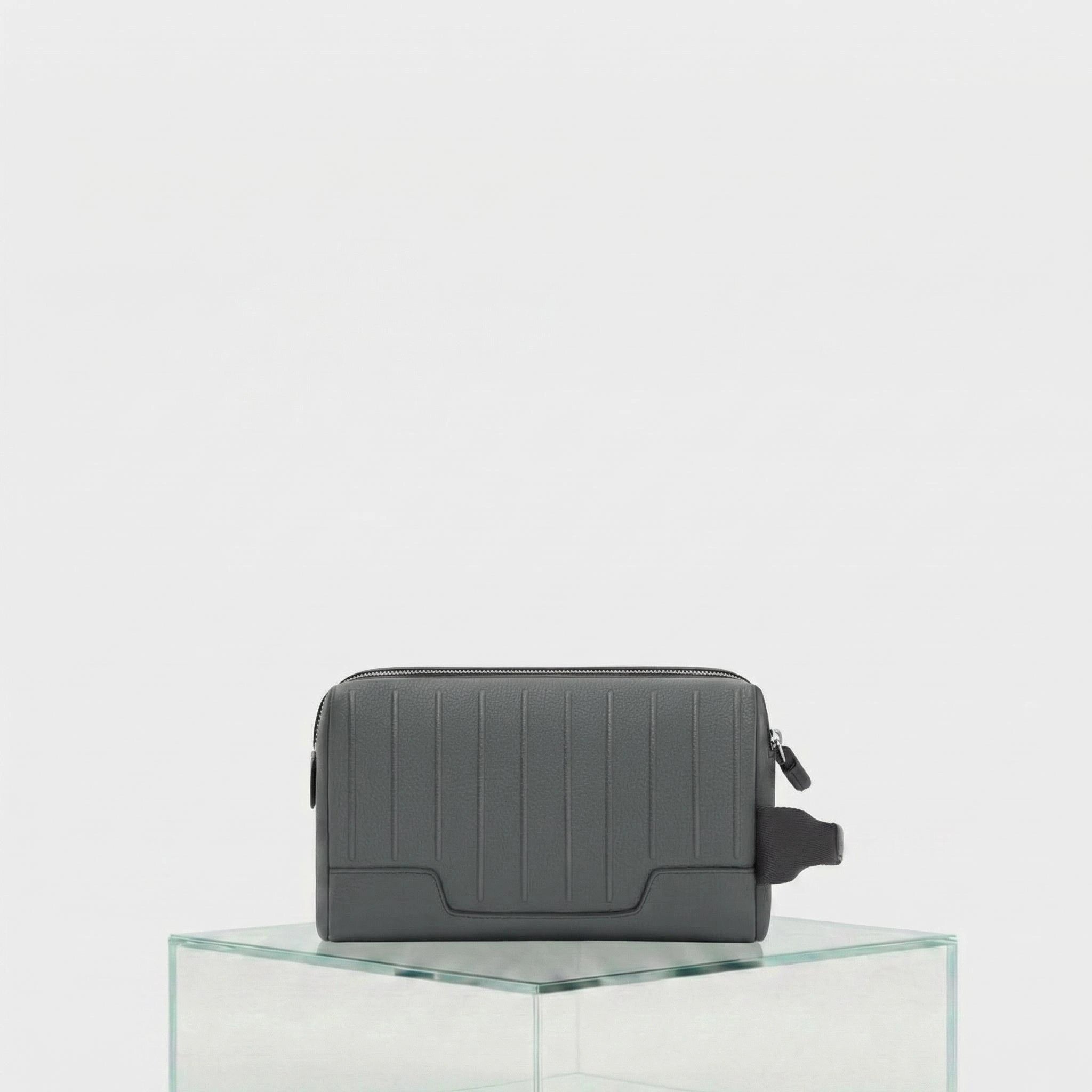 Rimowa Never Still Leather Toiletry Bag, Grey, Back