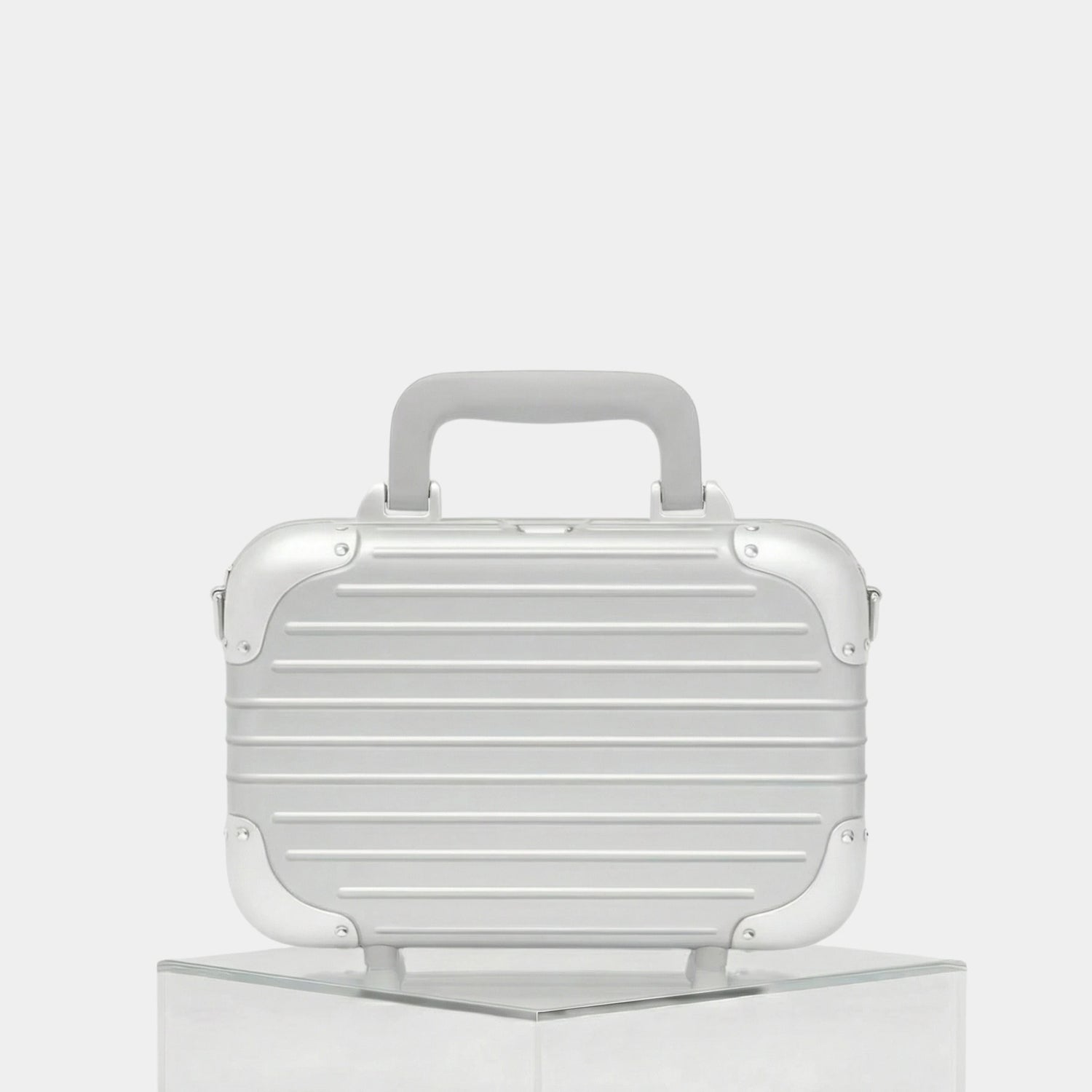 Rimowa Original Aluminium Cross Body Bag, Silver, Back