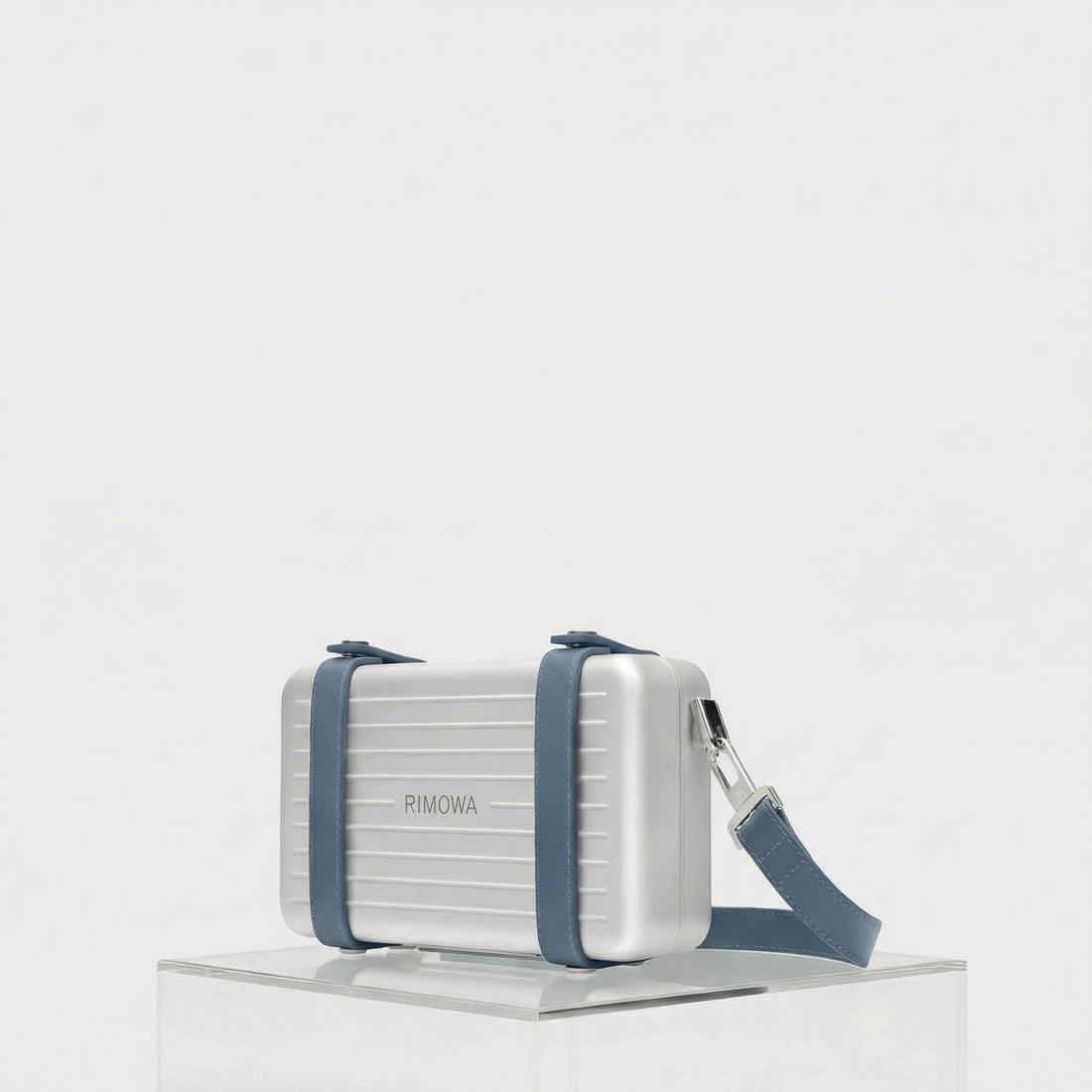 Rimowa Personal Aluminium Cross-Body Bag, Powder Blue, Side