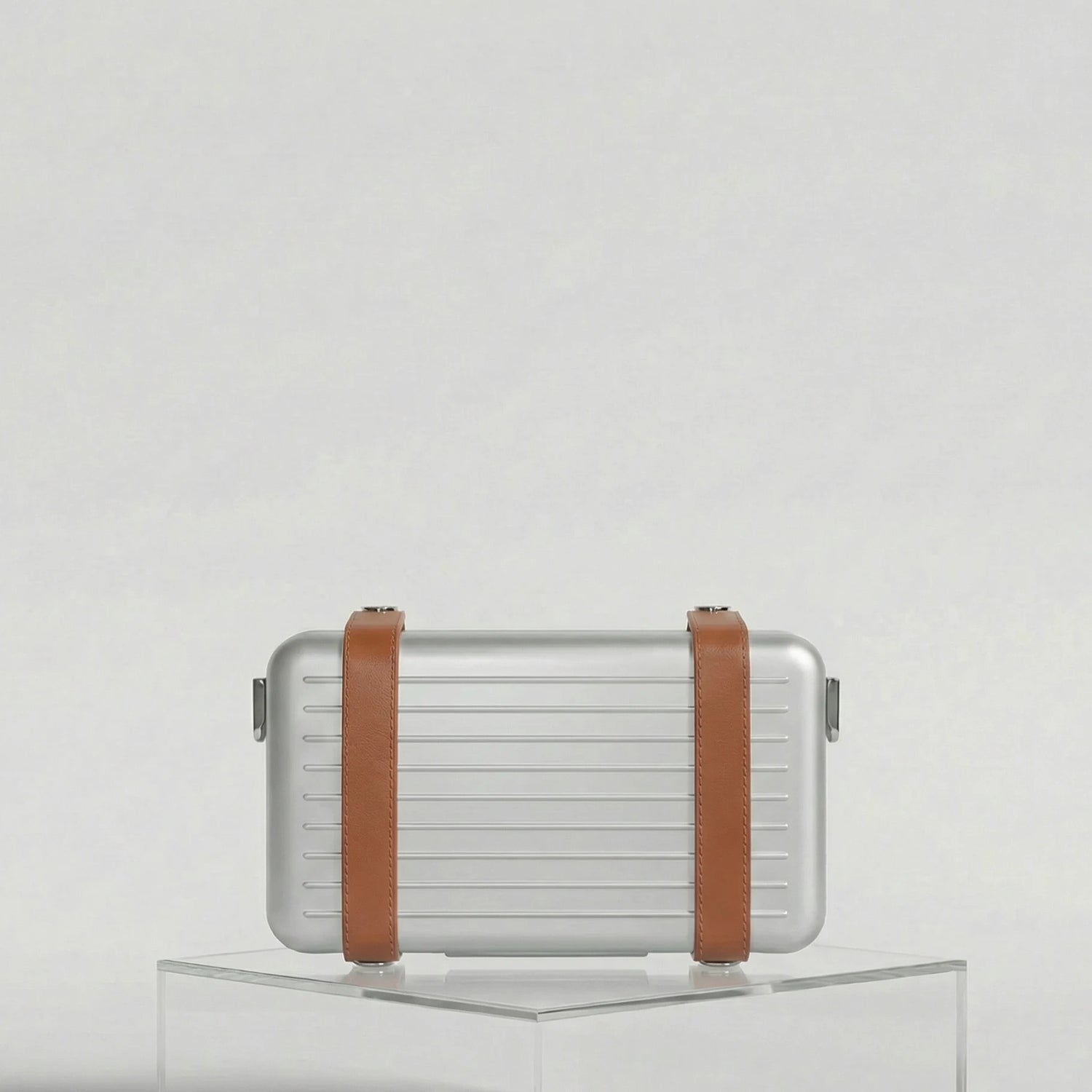 Rimowa Personal Aluminium Cross-Body Bag, SIlver, Back