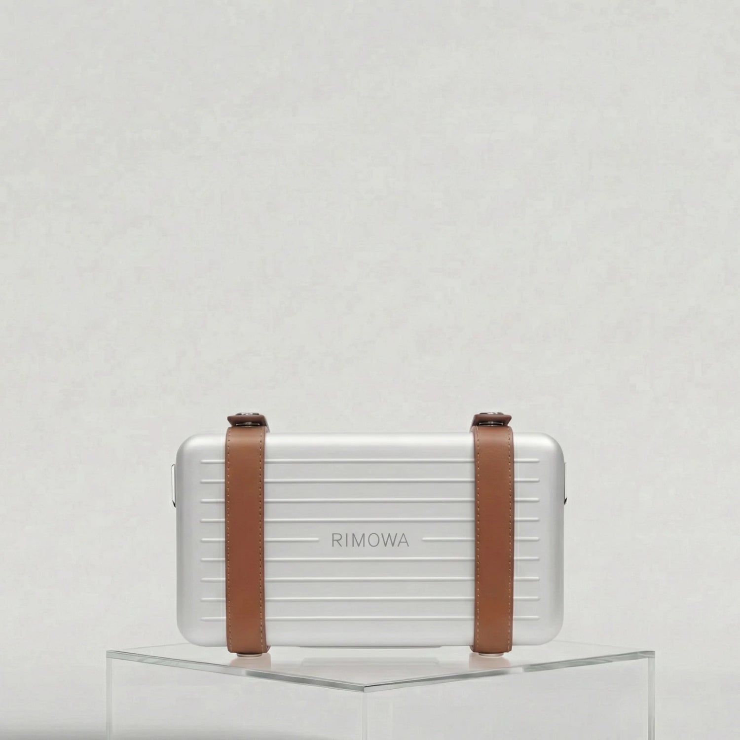 Rimowa Personal Aluminium Cross-Body Bag, Silver, Front