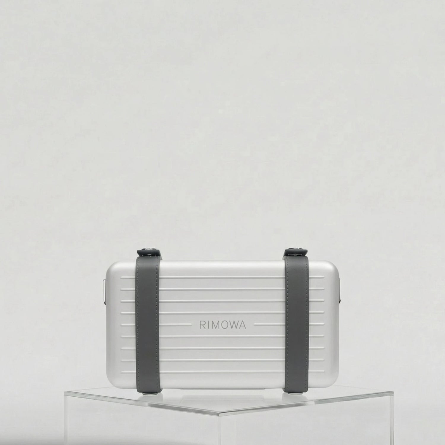 Rimowa Personal Aluminium Cross-Body Bag, Slate Grey, Front