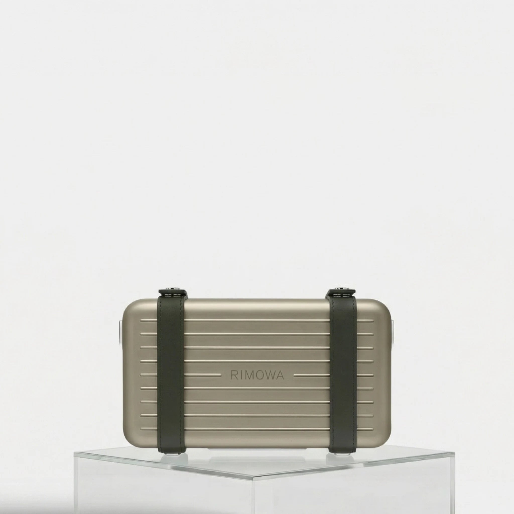 Rimowa Personal Aluminium Cross-Body Bag, Titanium, Front