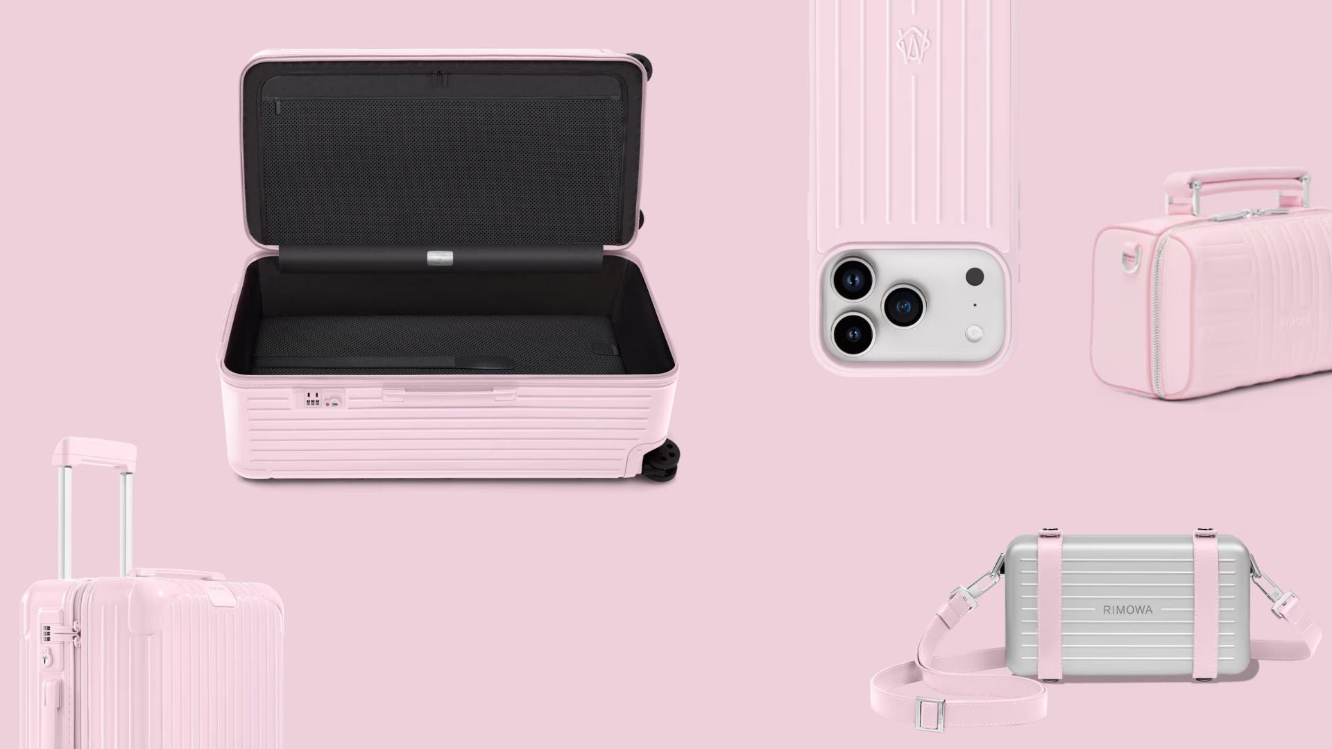 Rimowa Pink travel luggage collection