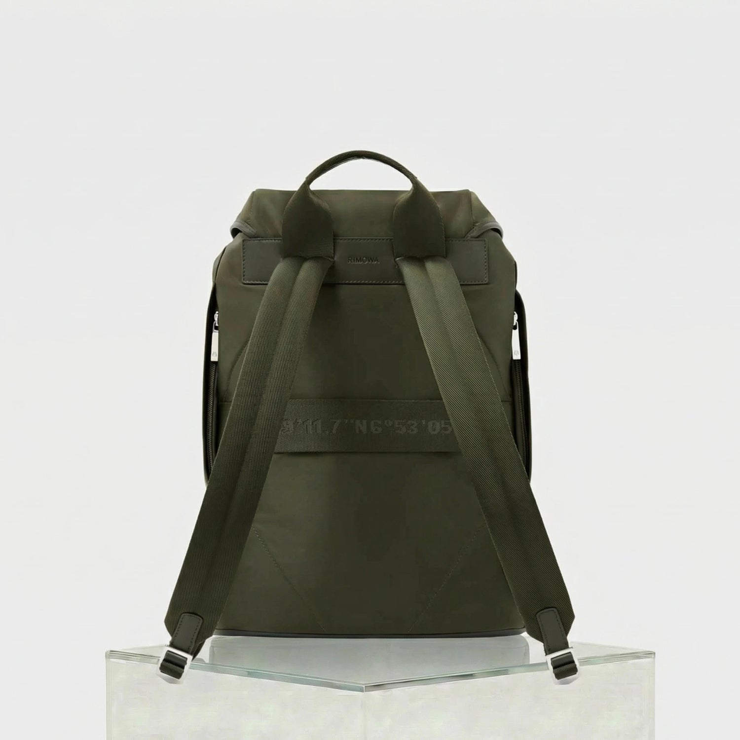 Rimowa Signature Nylon Flap Backpack Large Khaki, Green, Back