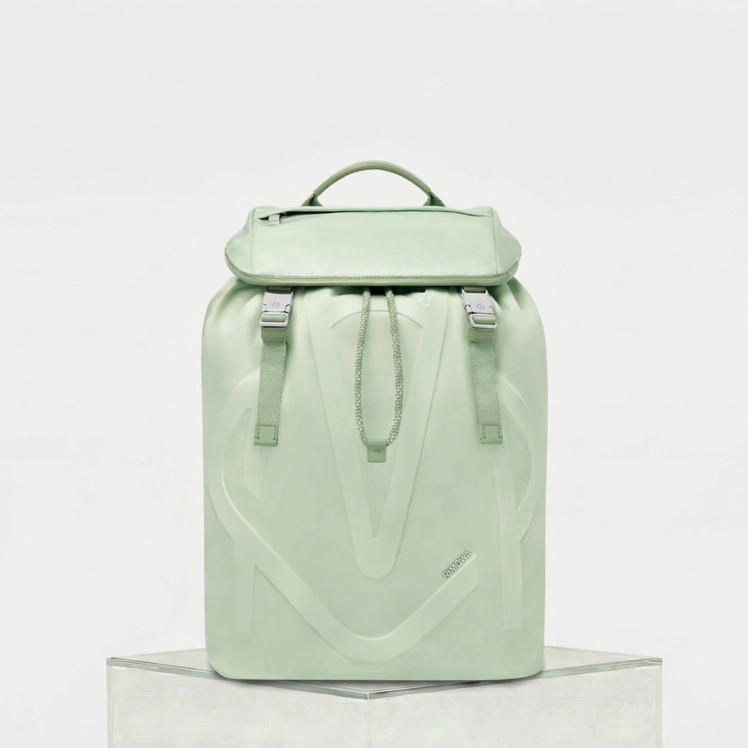 Rimowa Signature Nylon Flap Backpack Large Mint, Green, Front