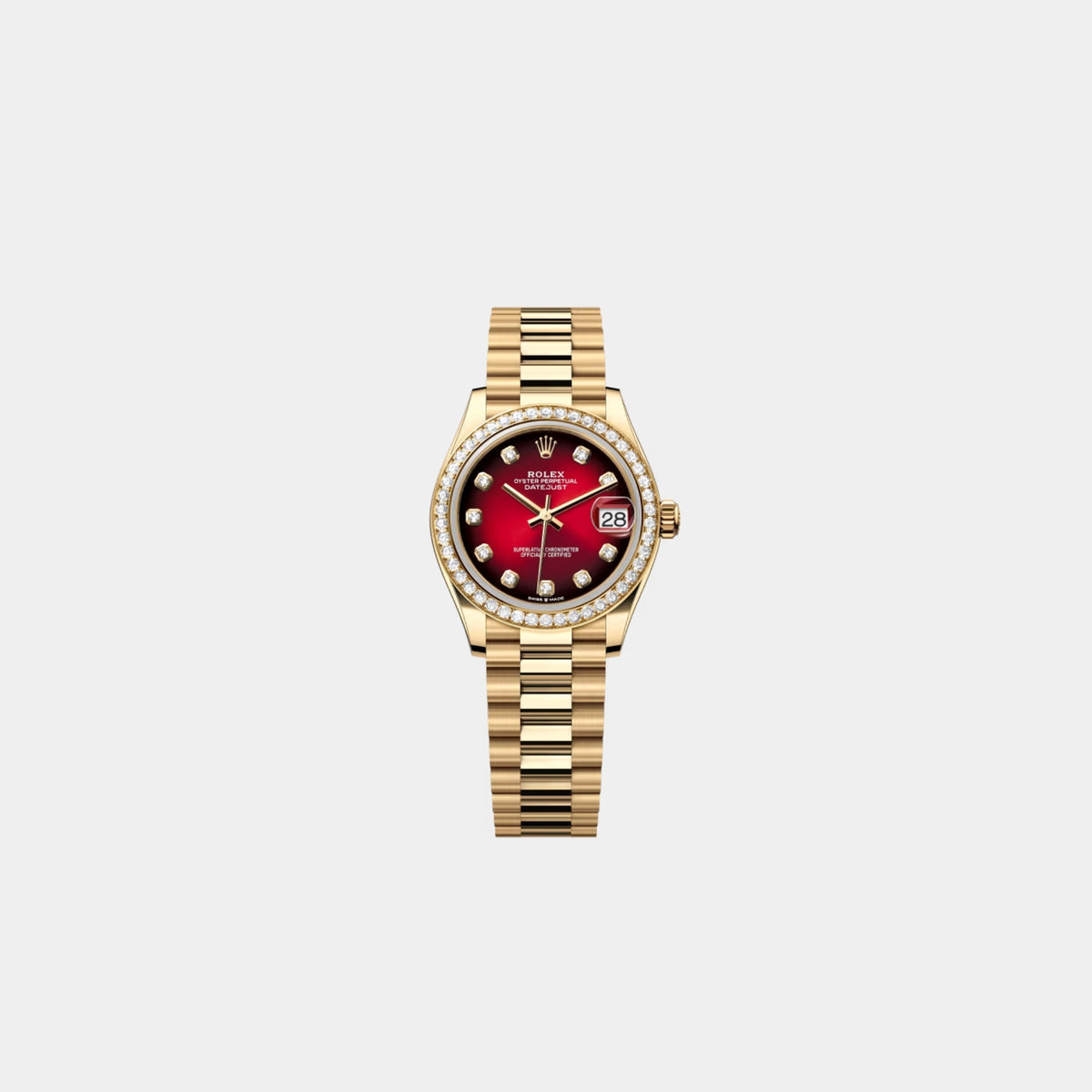 Datejust 31 Oyster Yellow Gold And Diamonds Ref. 278288RBR-0041