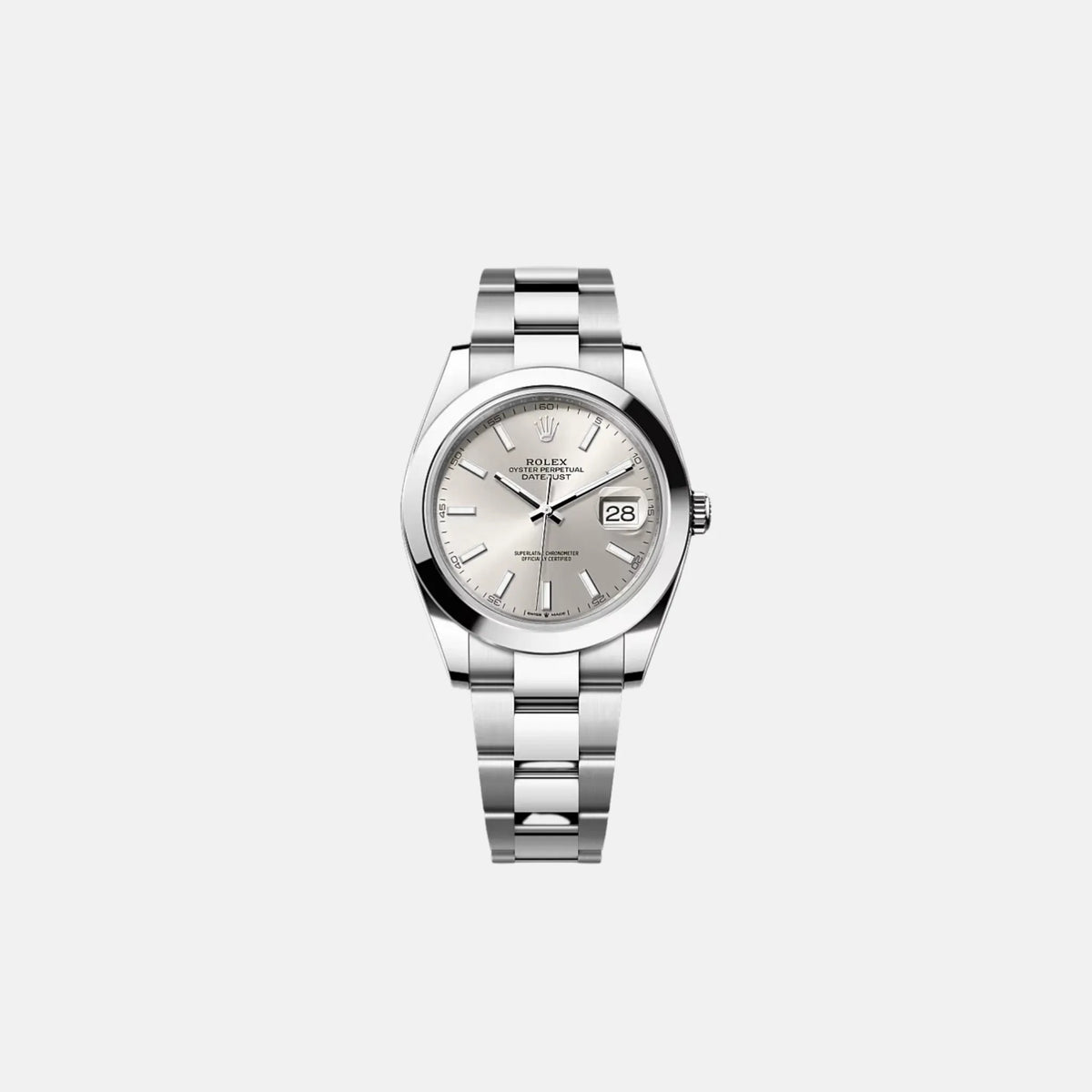 ساعة Datejust 41 126300 SIO بقرص فضي مع سوار Oyster