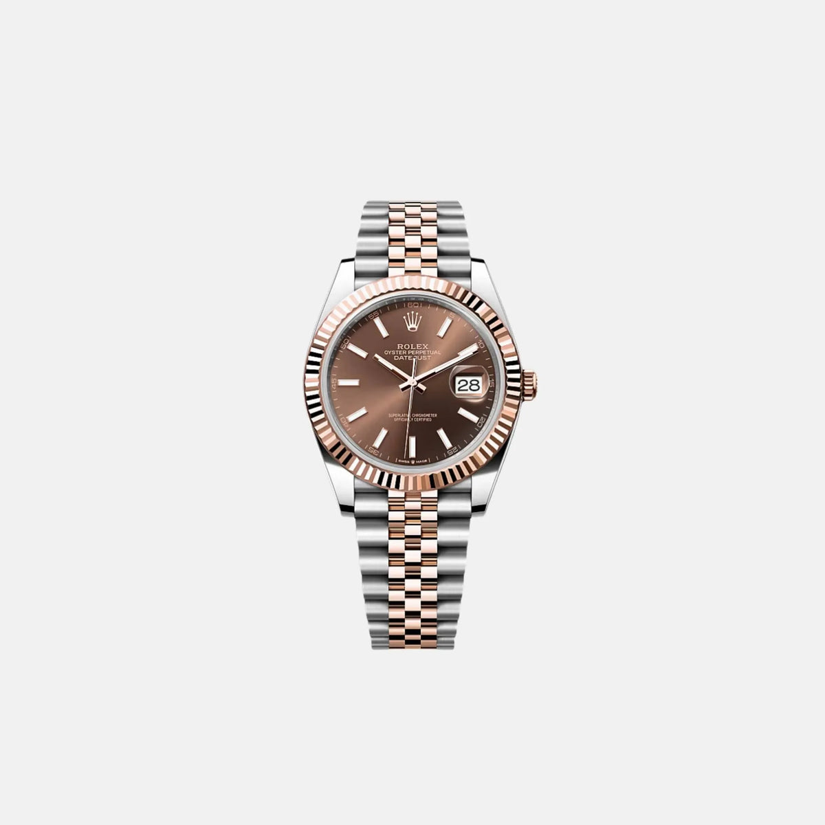 ساعة Datejust 41 126331 CHOIJ بقرص شوكولاتة Index من Everose Jubilee