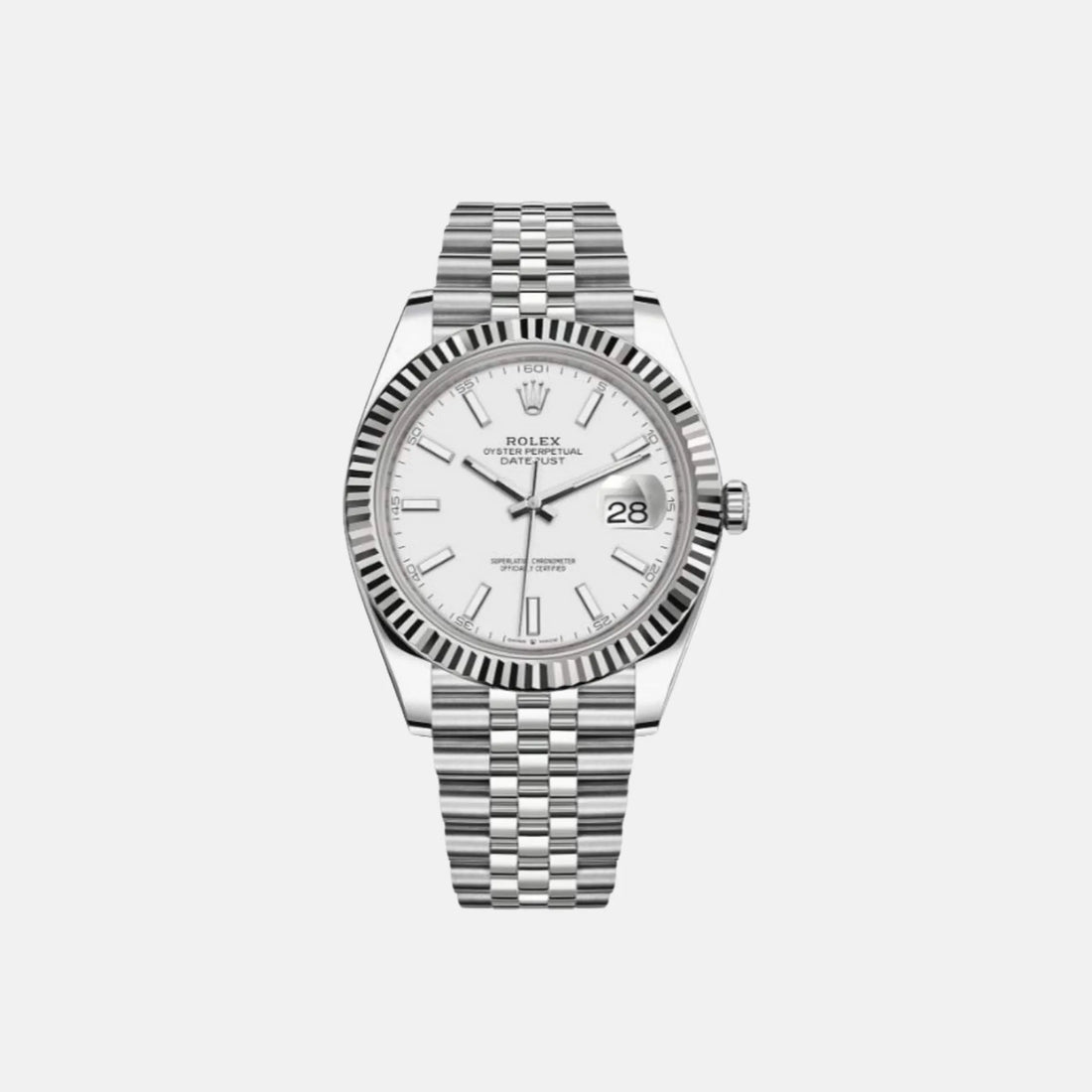 Rolex Datejust 41 126334-0010 White Index Dial Oyster Bracelet