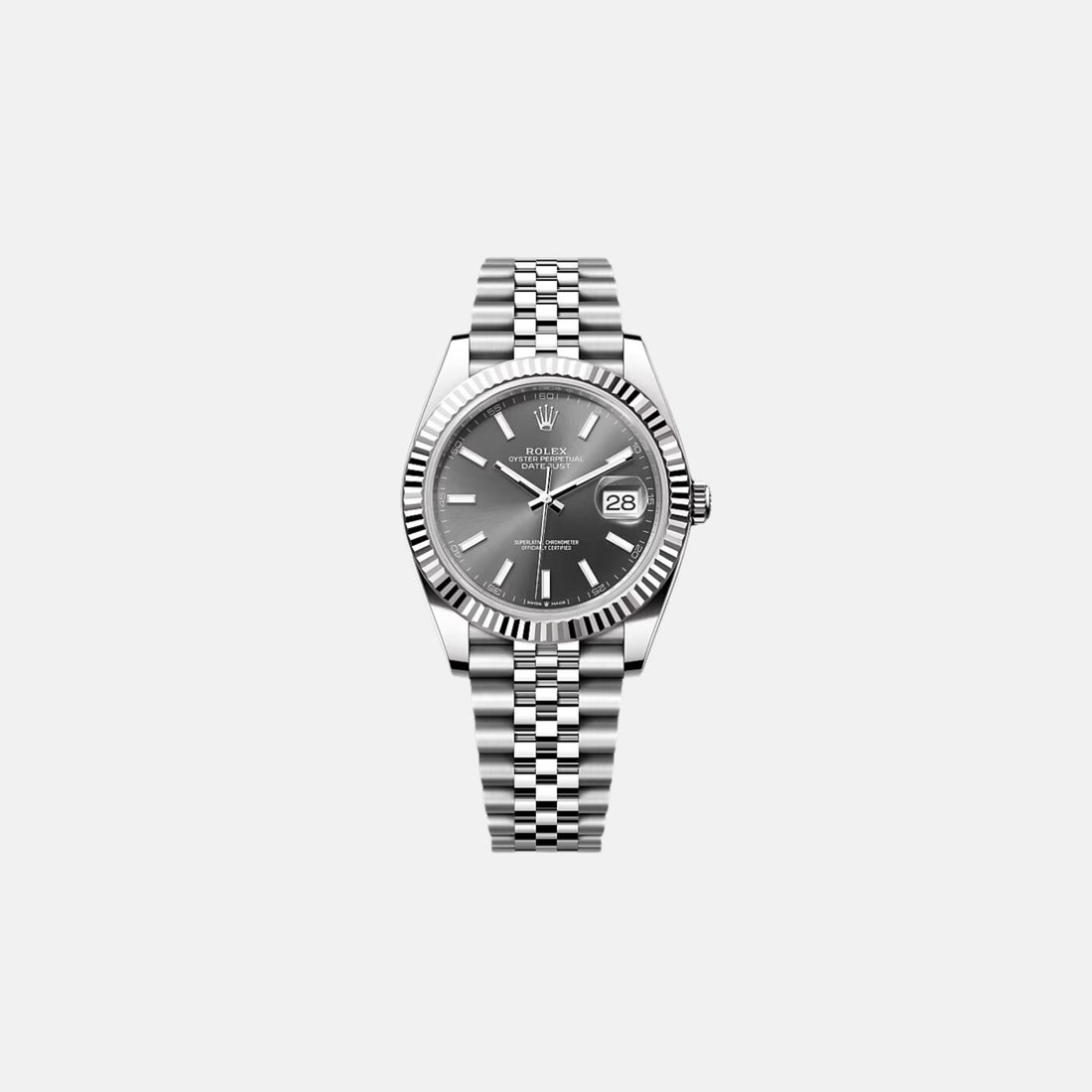 Rolex Datejust 41 126334 DKRIJ Black Dial Fluted Bezel, Front