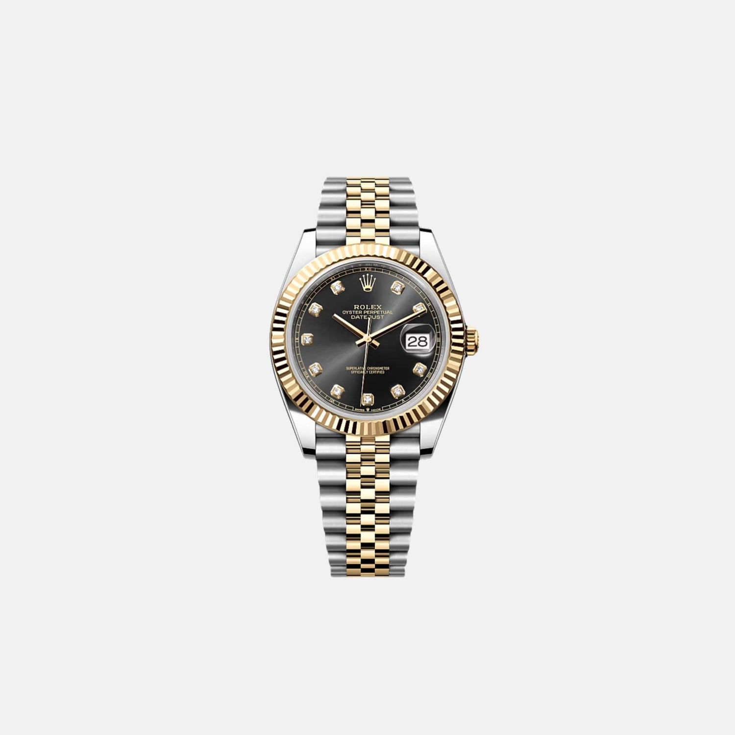 Rolex Datejust 41 M126333-0006 Black Diamond Dial Oyster Bracelet