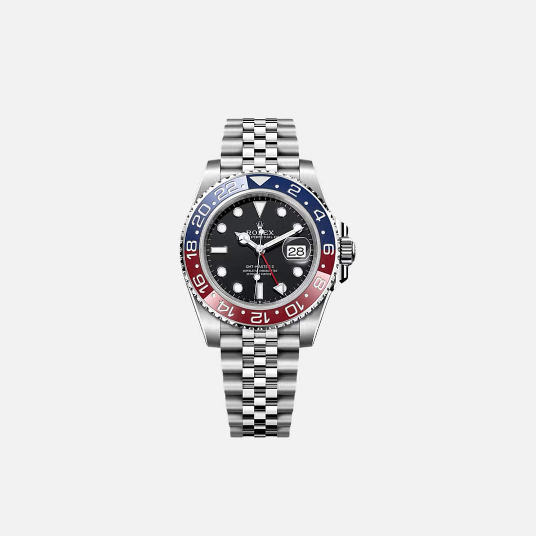 Rolex GMT-Master II 126710BLRO-0001 Pepsi Black Dial Jubilee, Front