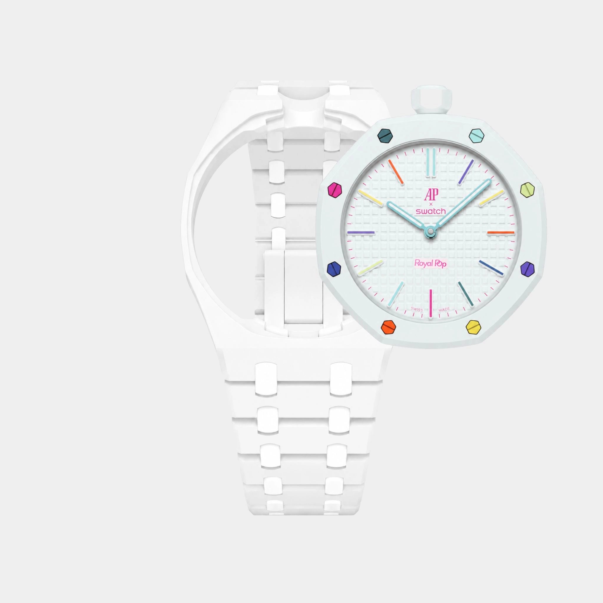 Royal Pop Bracelet, White, Dial