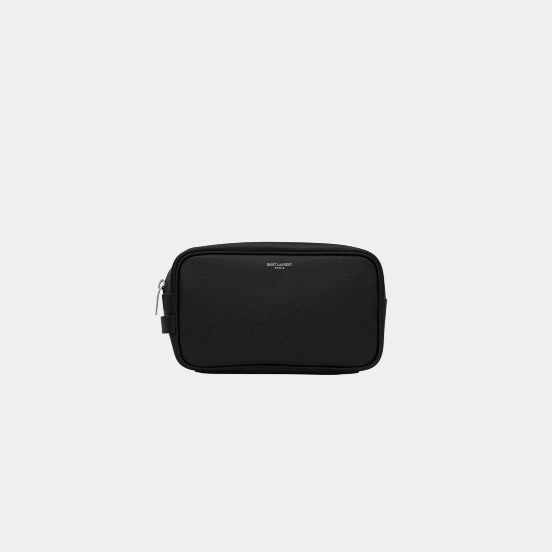 Saint Laurent Paris Small Grooming Case Grain De Poudre Leather, Front