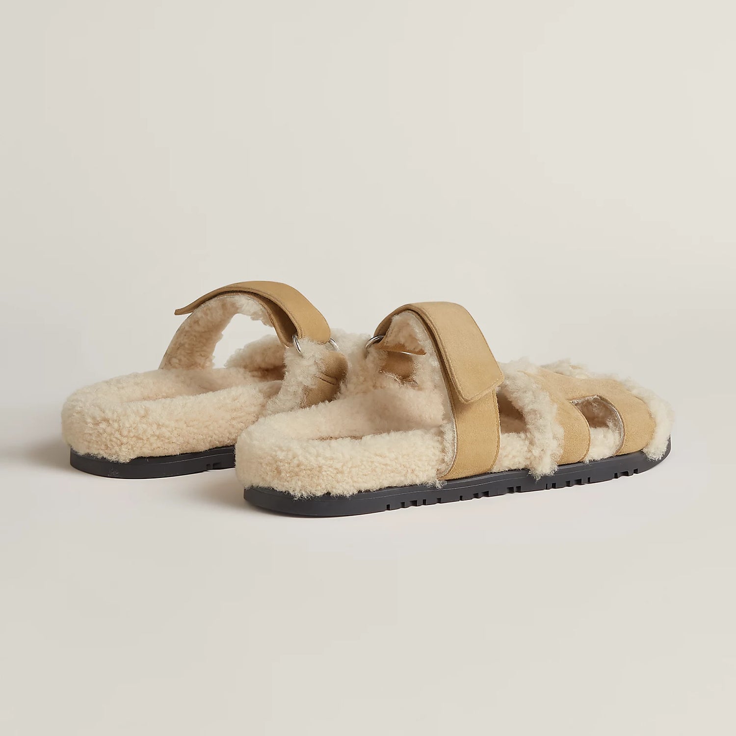 Chypre Sandal - Beige Fur