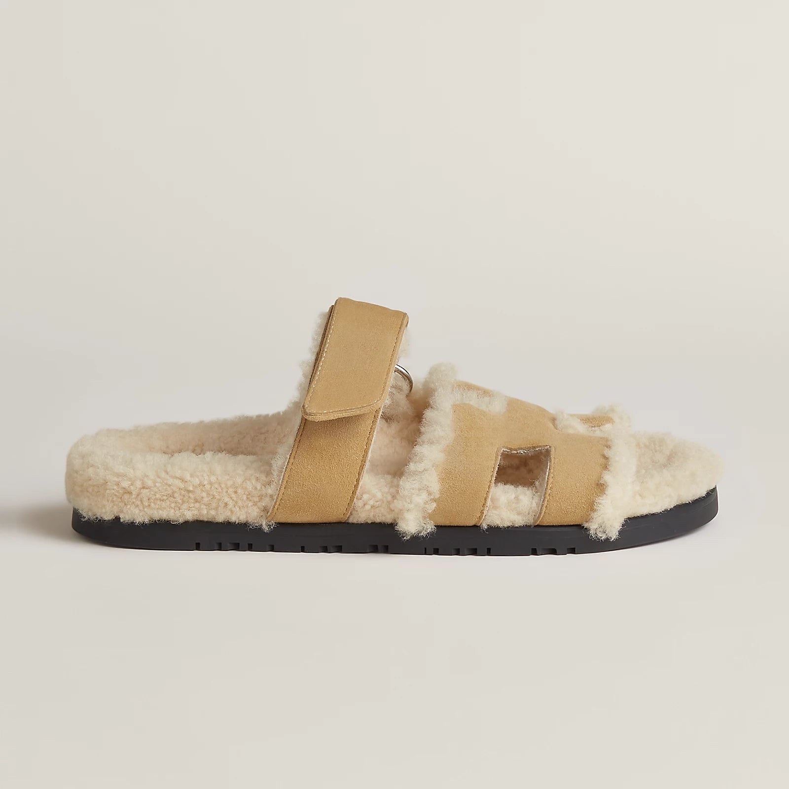 Chypre Sandal - Beige Fur