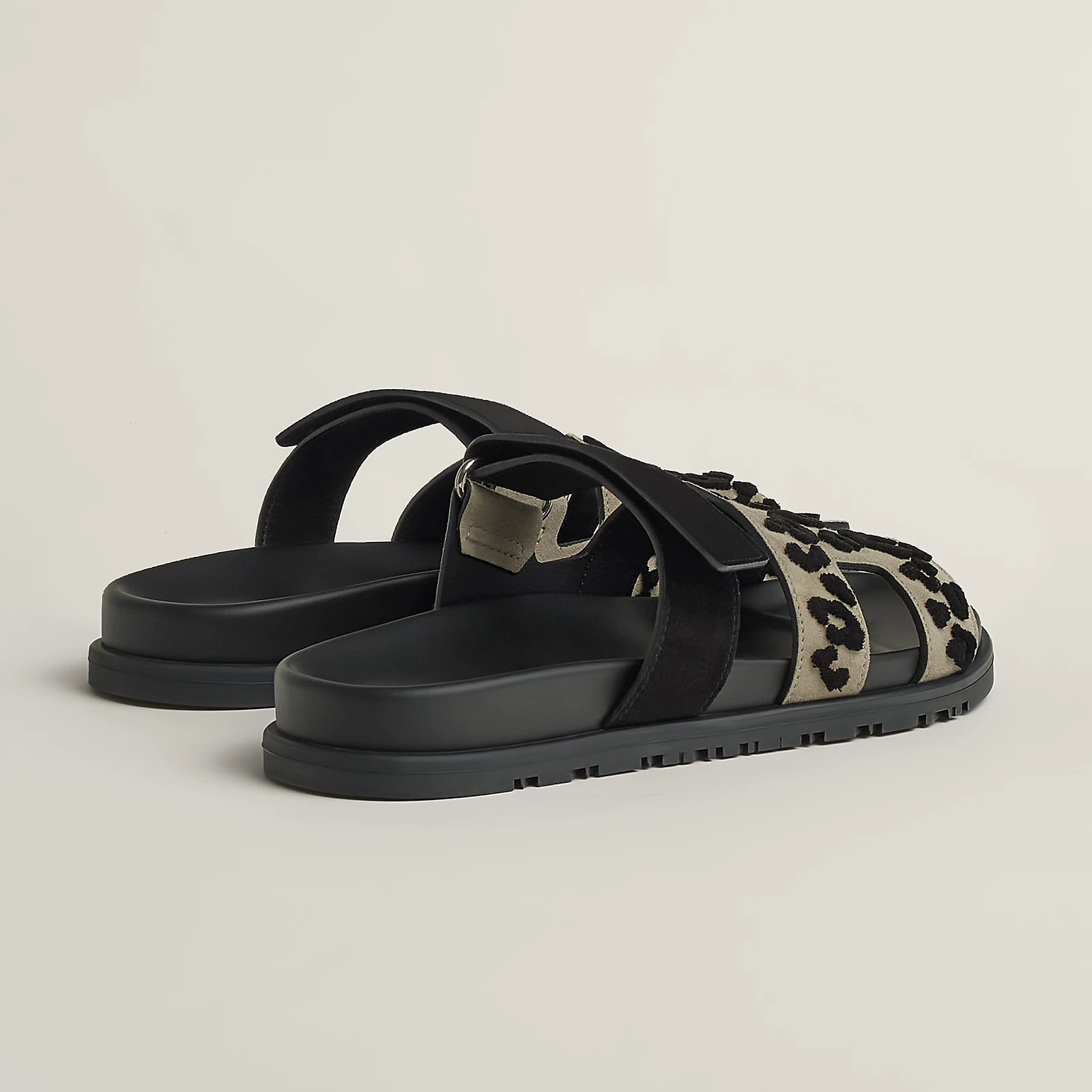 Chypre Sandal - Beige Esquisse / Noir