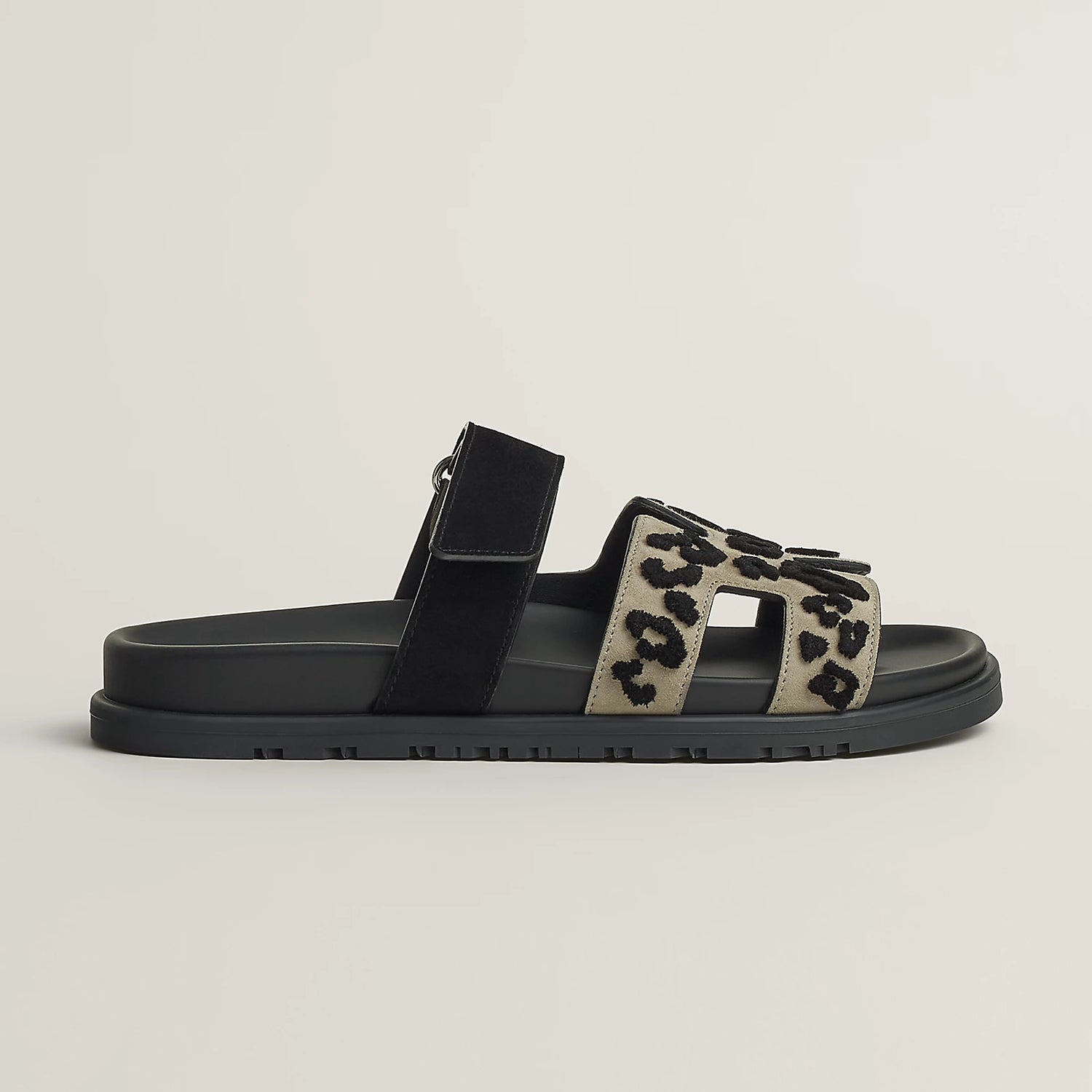 Chypre Sandal - Beige Esquisse / Noir