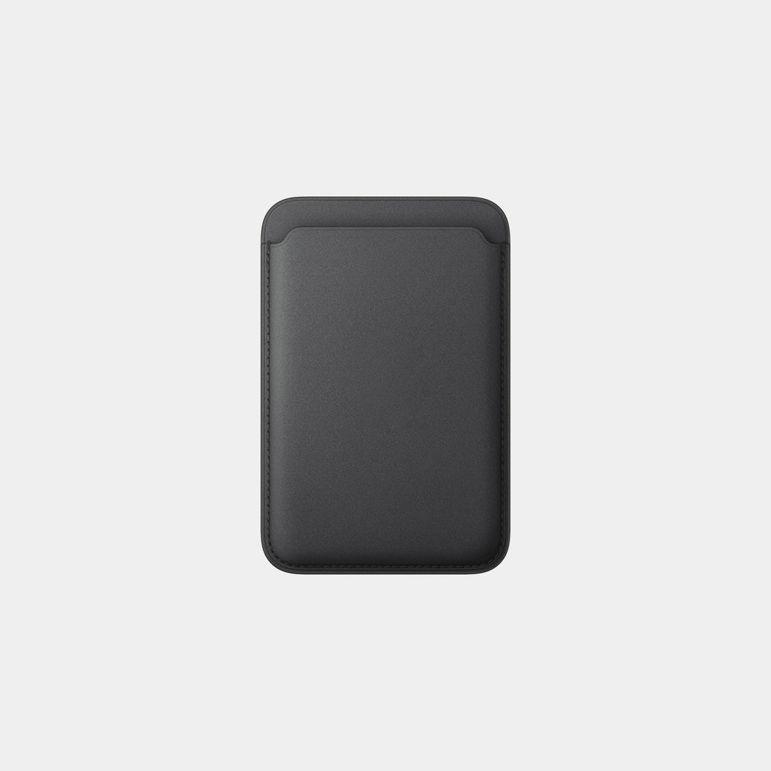 SANDS MagSafe wallet in Black, soft woven finish, front view
