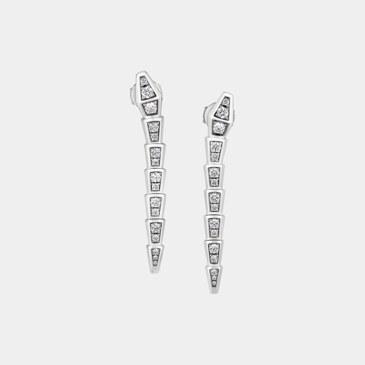 Serpenti Viper Pendant Earrings with Full Pave Diamonds