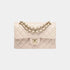 Small Classic Handbag, Fall-Winter 2024/25, Light Beige, Front View