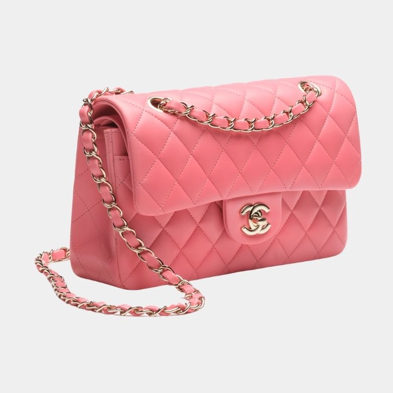 Small Classic Handbag, Fall-Winter 2024/25, Pink, Side View