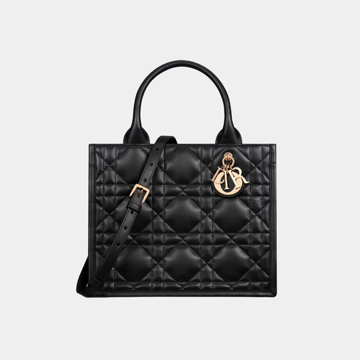 حقيبة Small Dior Book Tote من جلد العجل Macrocannage