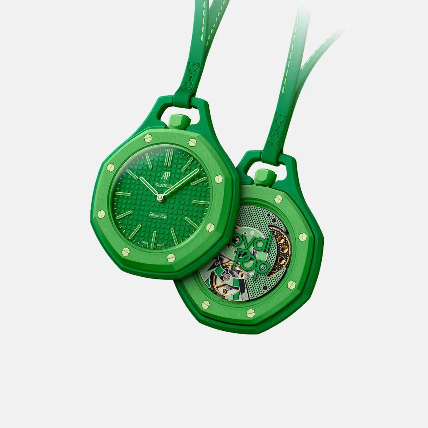 Swatch Royal Pop green eight, front