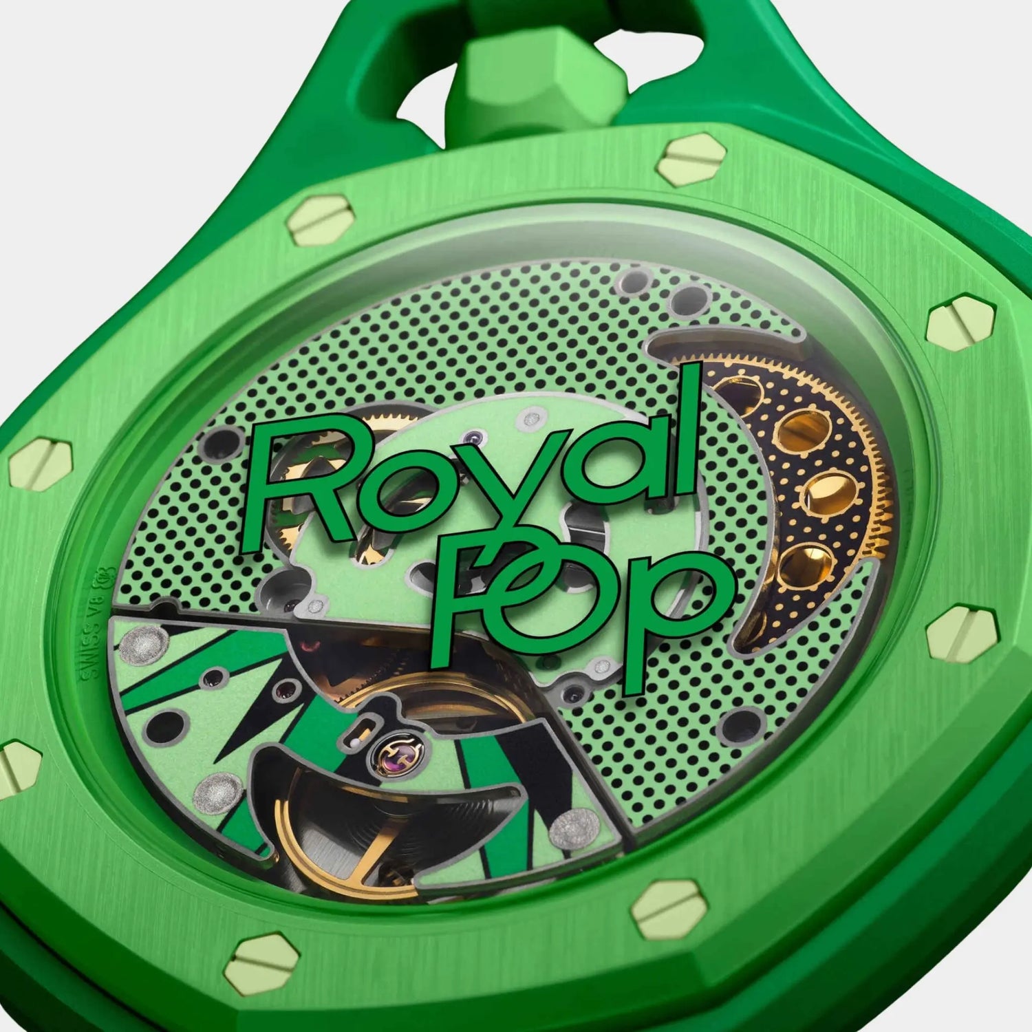 Swatch Royal Pop green eight, back