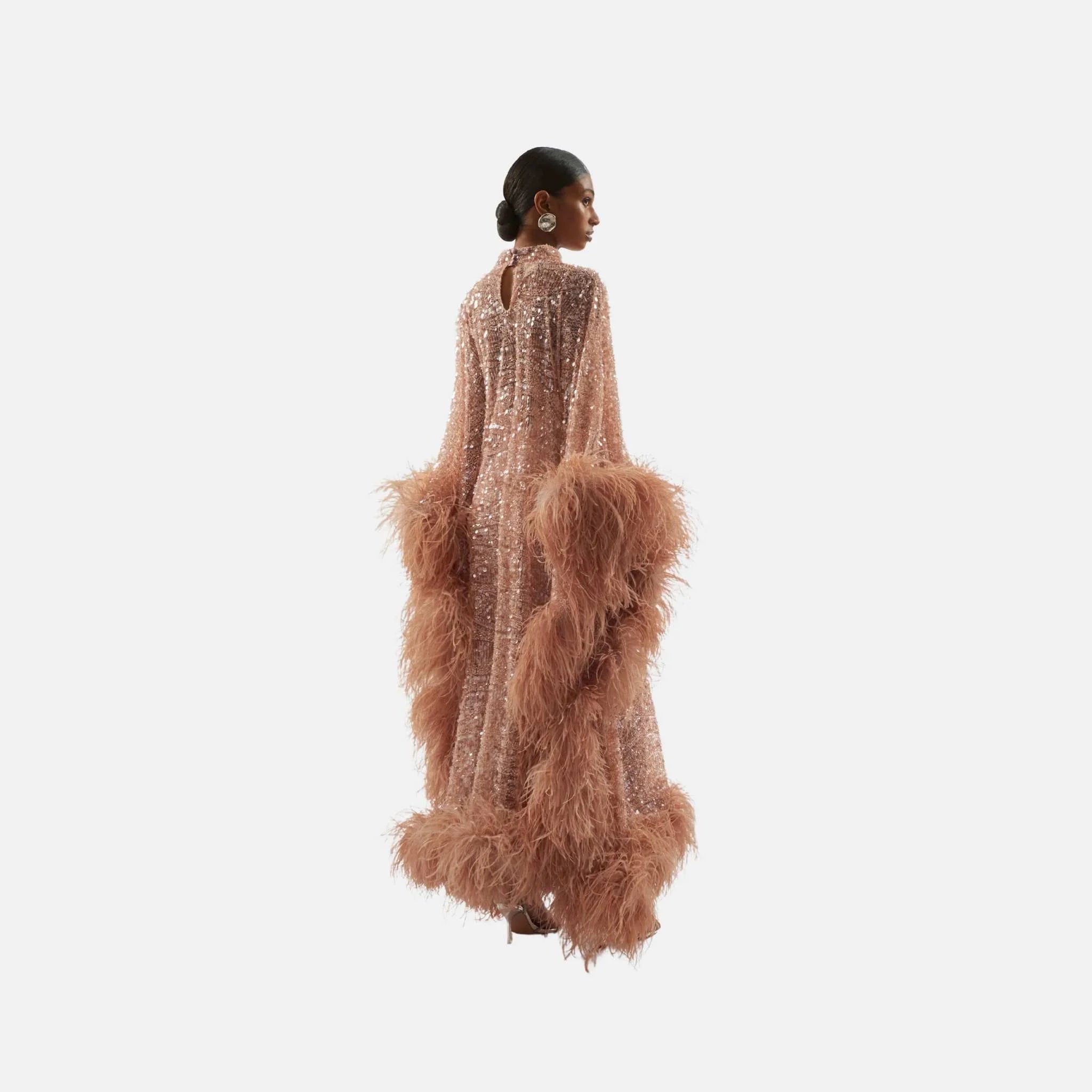 Taller Marmo Casta Diva Sublime Kaftan in Blush, Back
