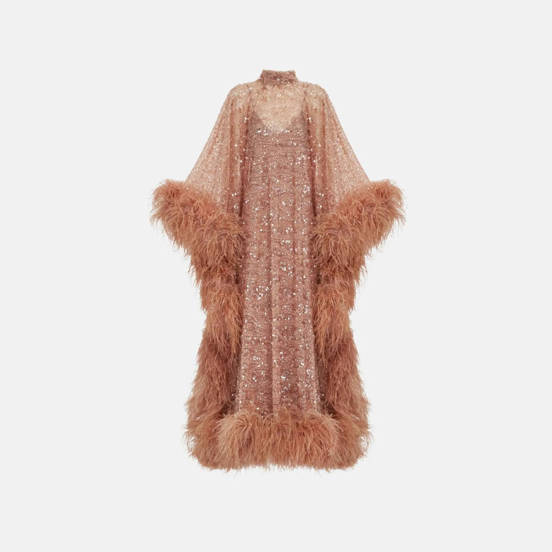 Taller Marmo Casta Diva Sublime Kaftan in Blush, Front