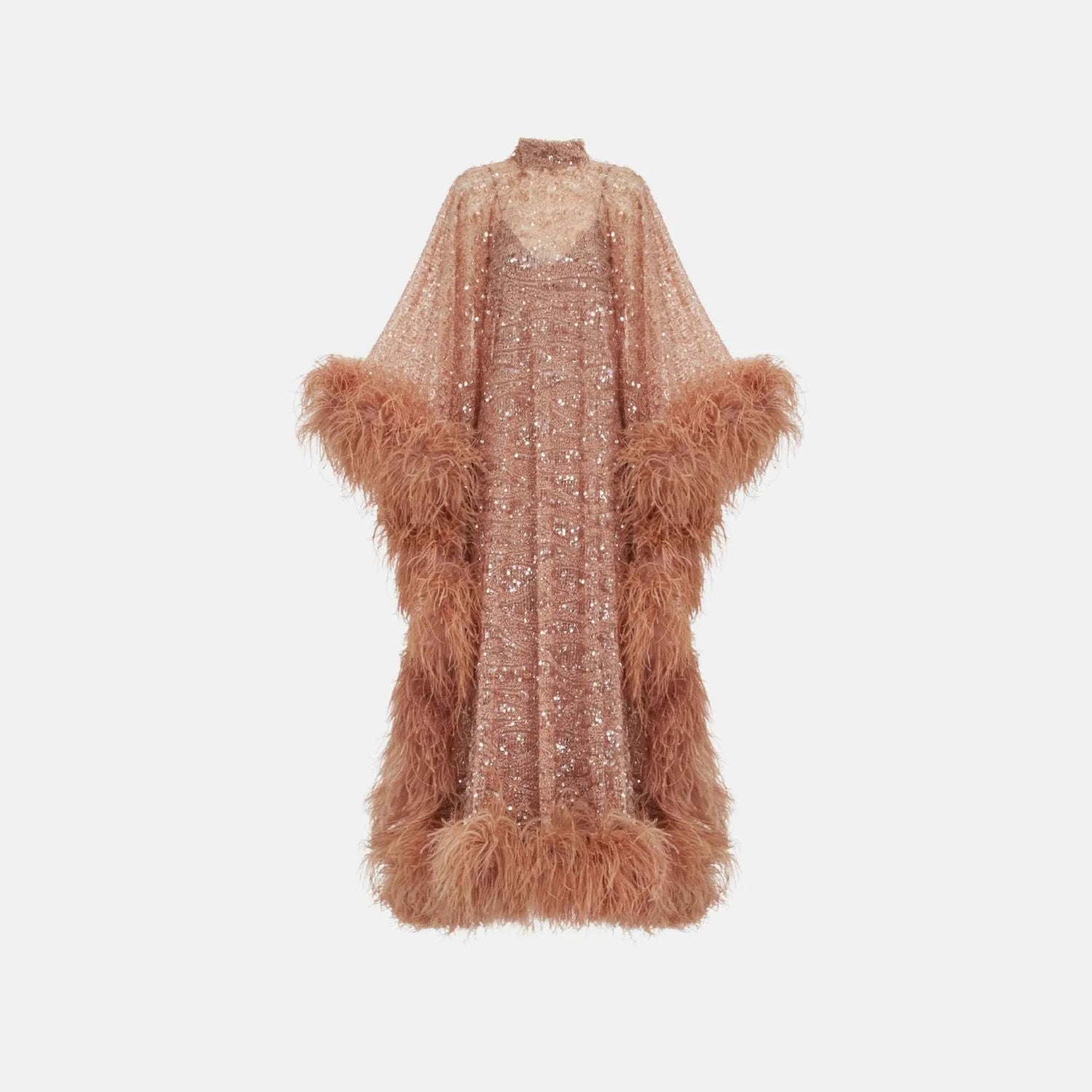 Taller Marmo Casta Diva Sublime Kaftan in Blush, Front