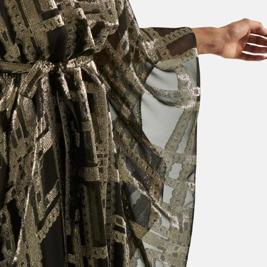 Taller Marmo Enigma Kaftan in Black, Close