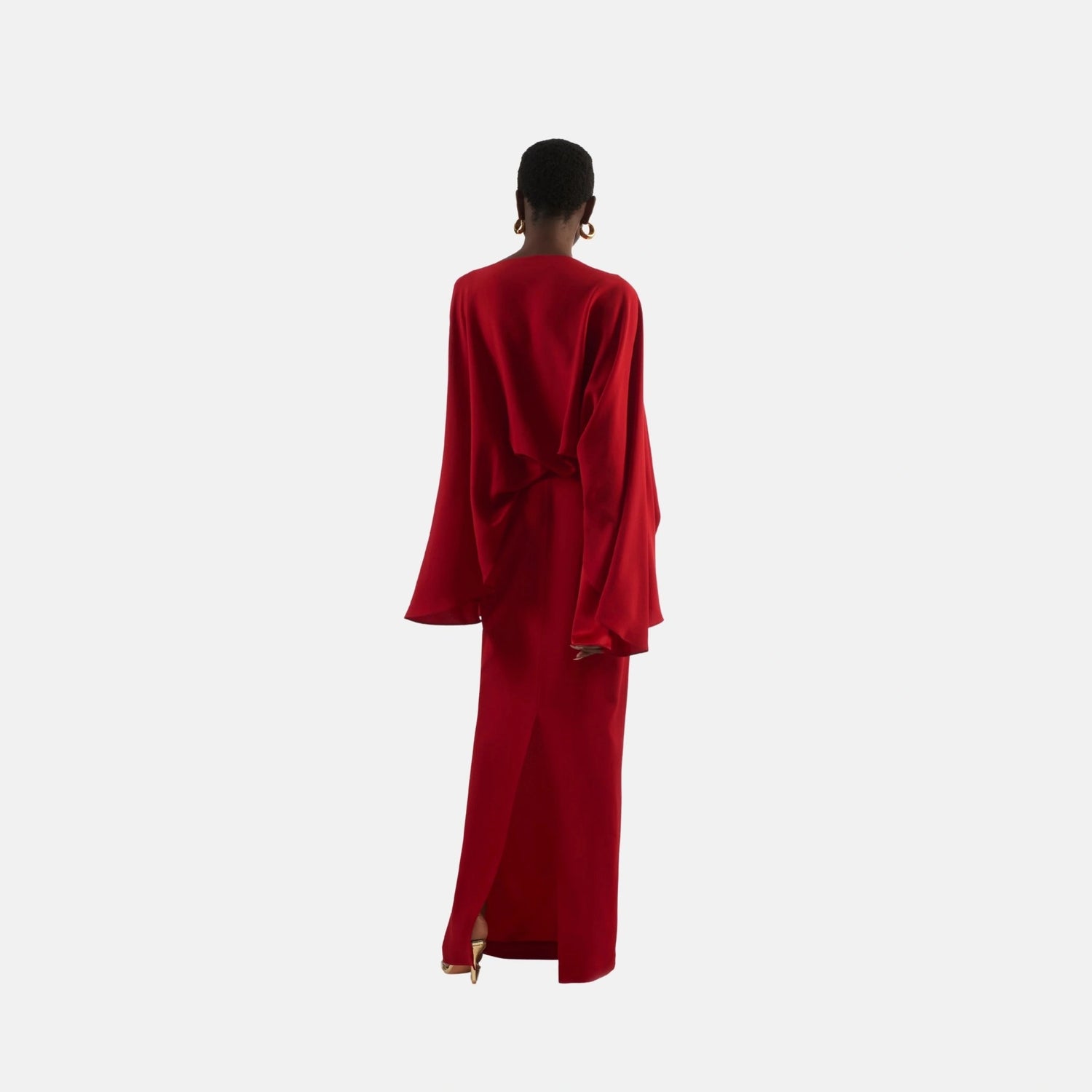 Taller Marmo Eolia Dress in Ruby, Back