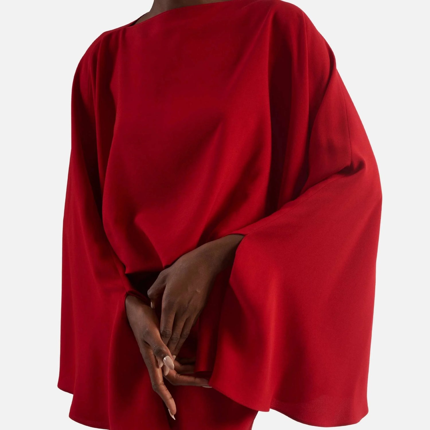 Taller Marmo Eolia Dress in Ruby, Close