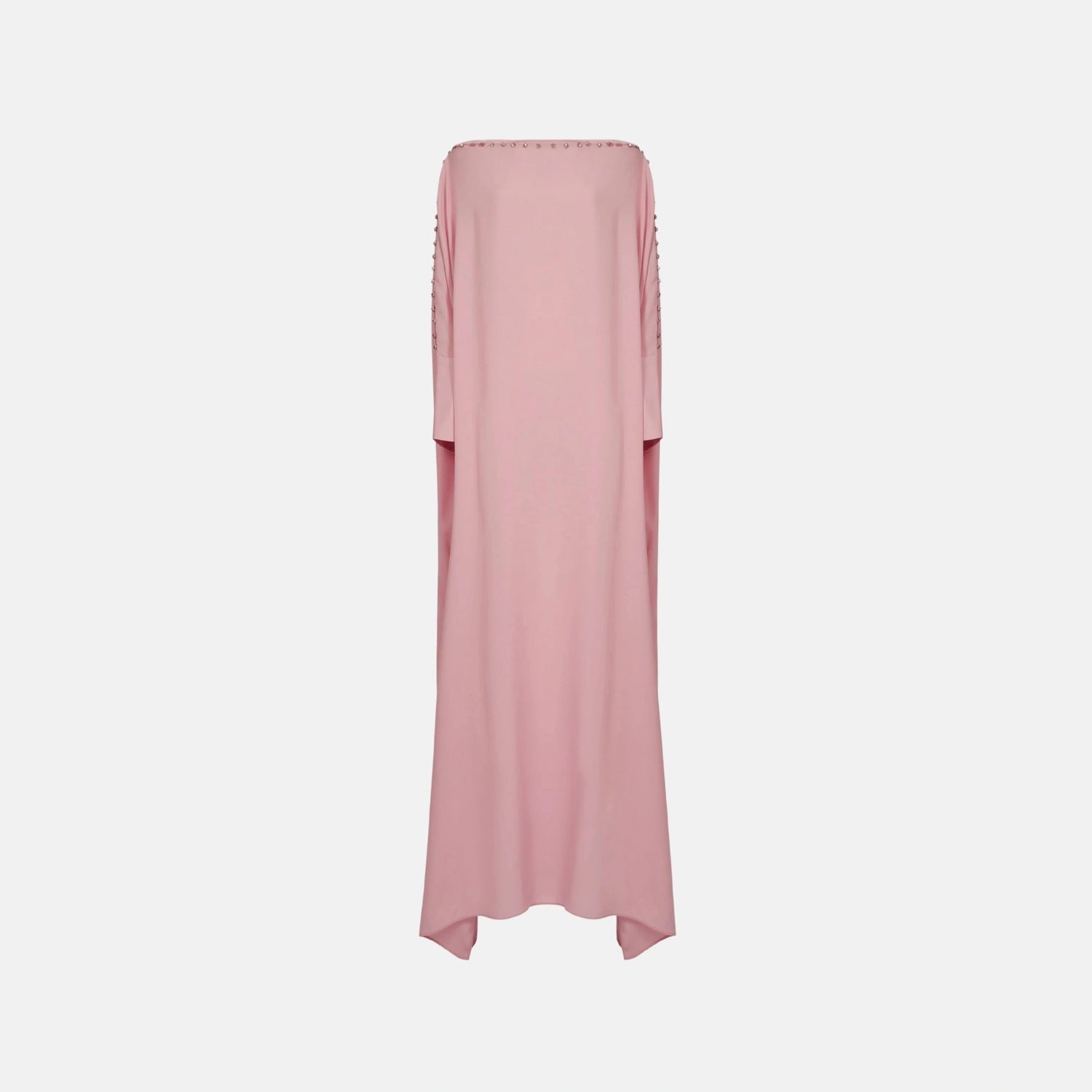 Taller Marmo Mila Crystal Kaftan in Baby Pink, Front
