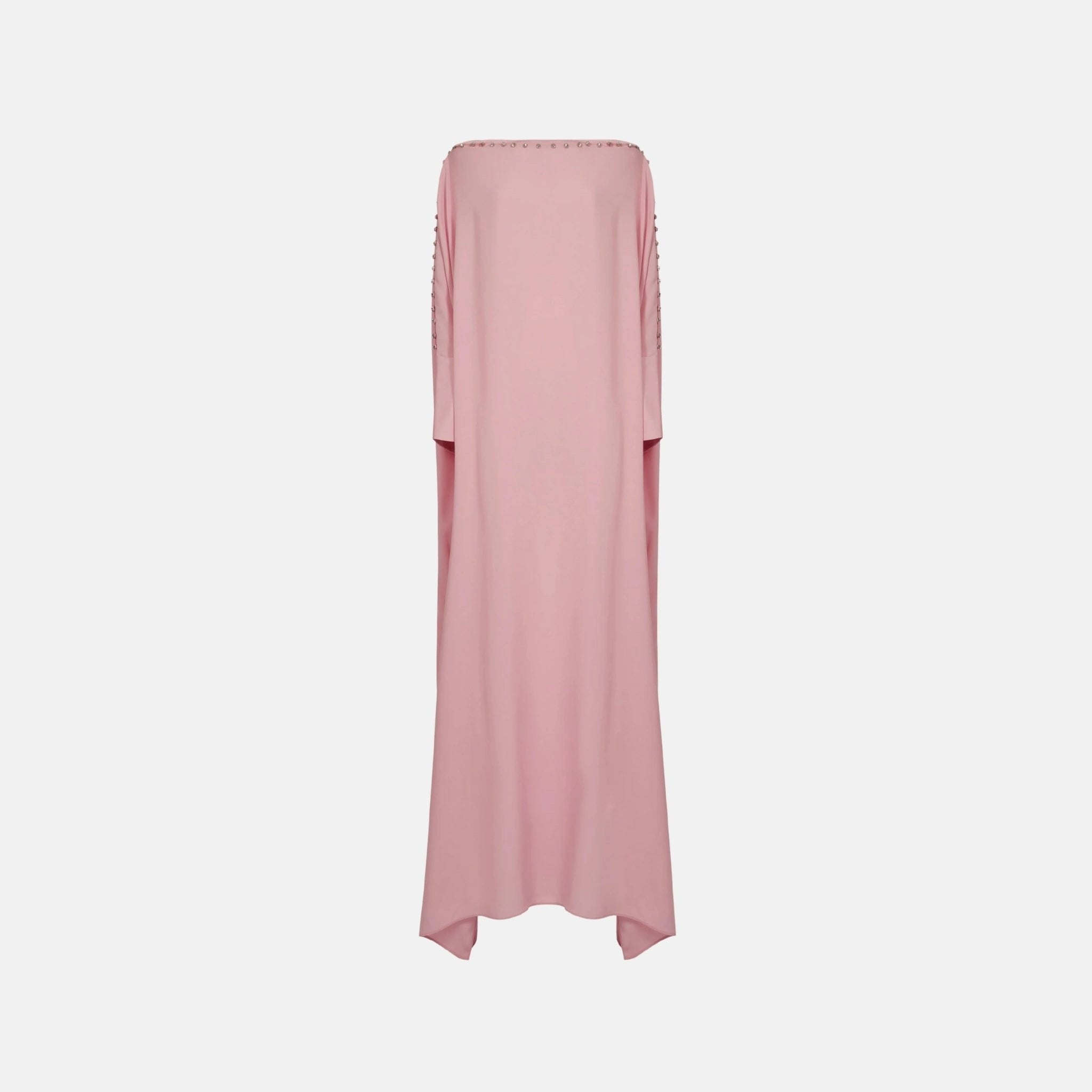 Taller Marmo Mila Crystal Kaftan in Baby Pink, Front