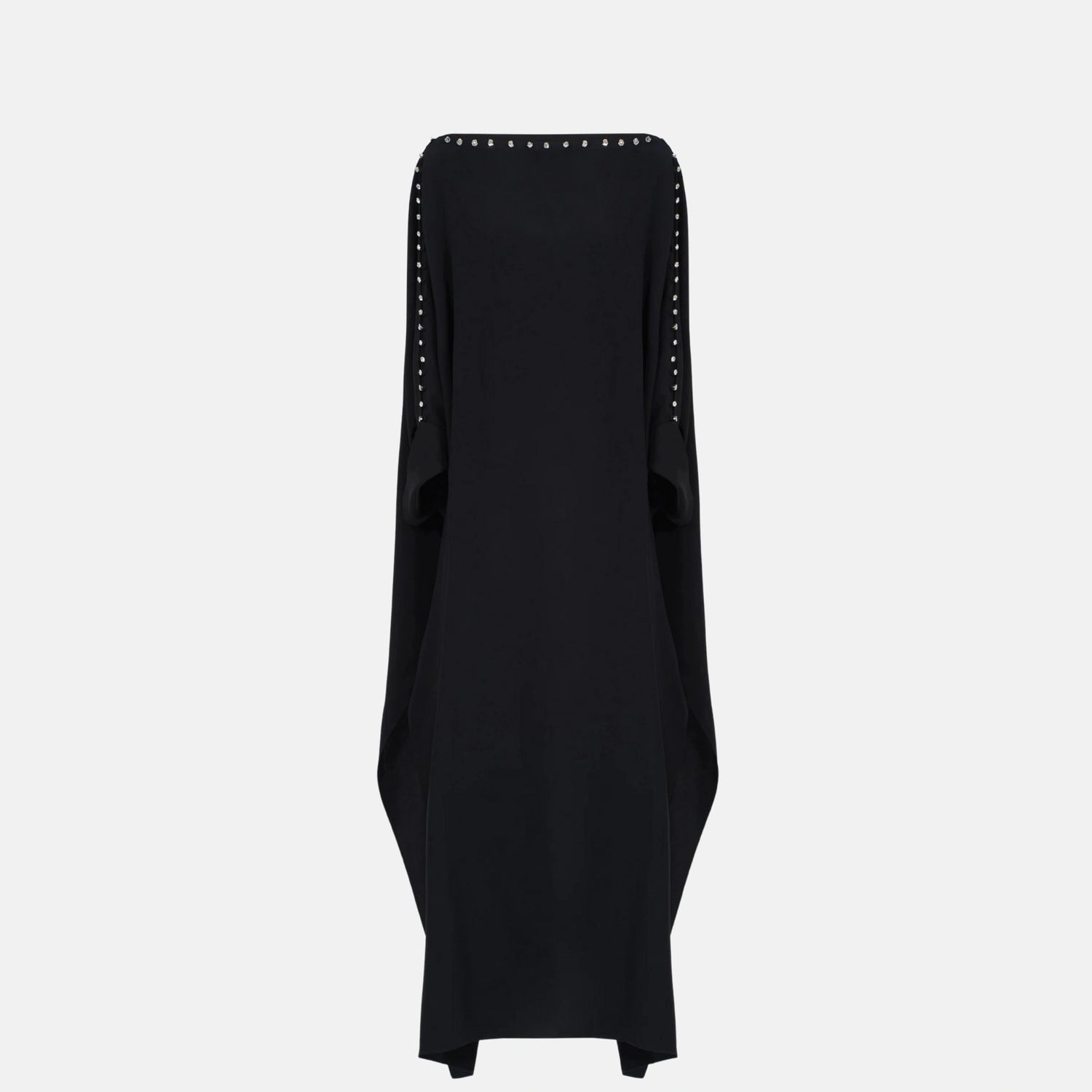 Taller Marmo Mila Crystal Kaftan in Black, Front