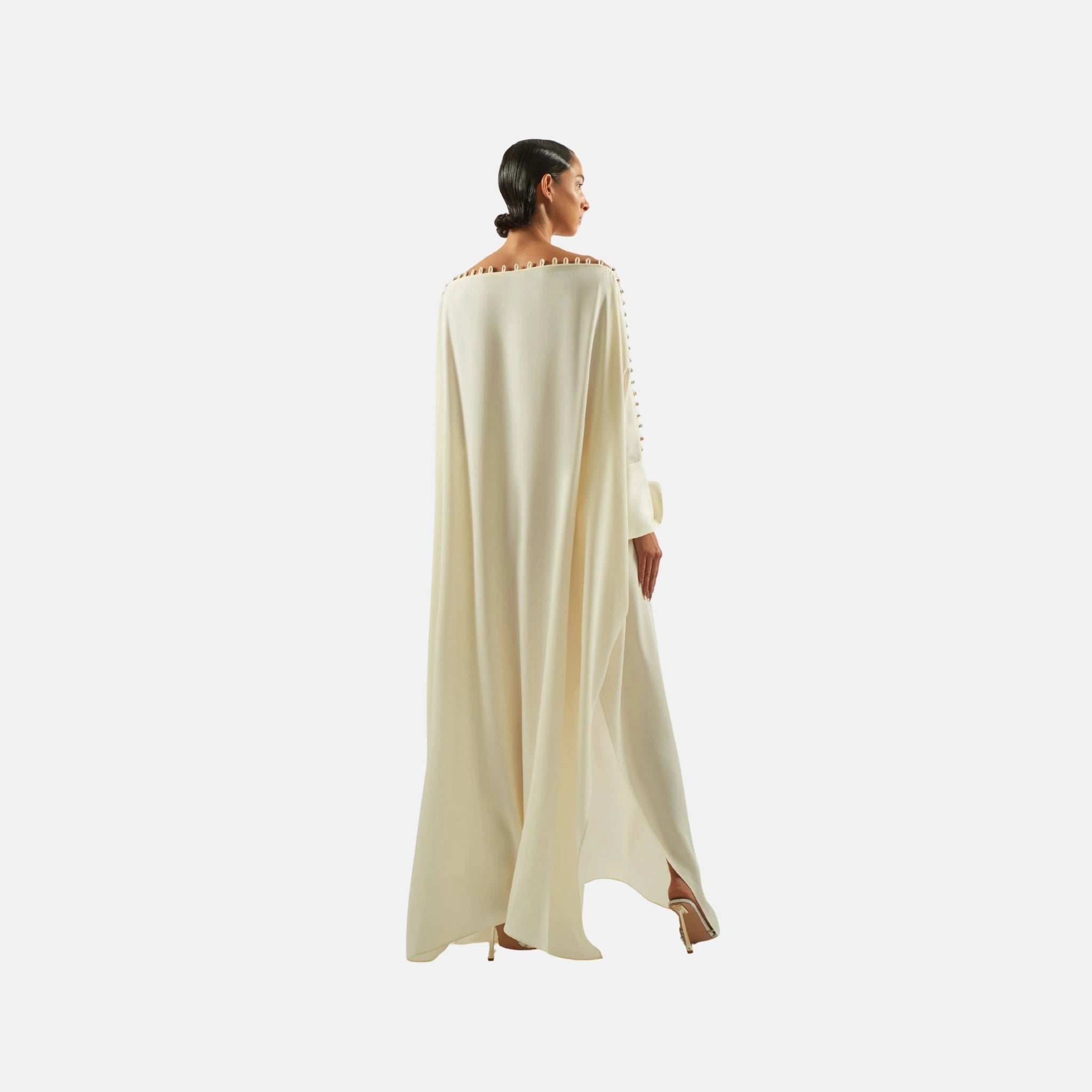 Taller Marmo Mila Crystal Kaftan in Latte , Back