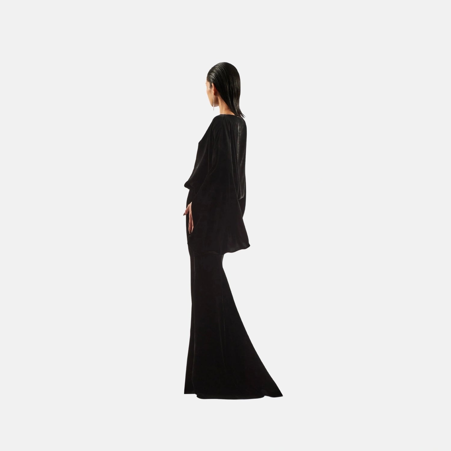 Taller Marmo Musidora Gown in Black, Back