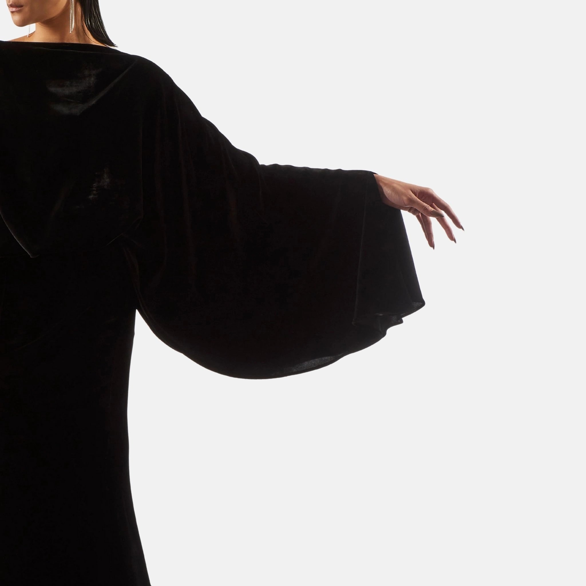 Taller Marmo Musidora Gown in Black, Close