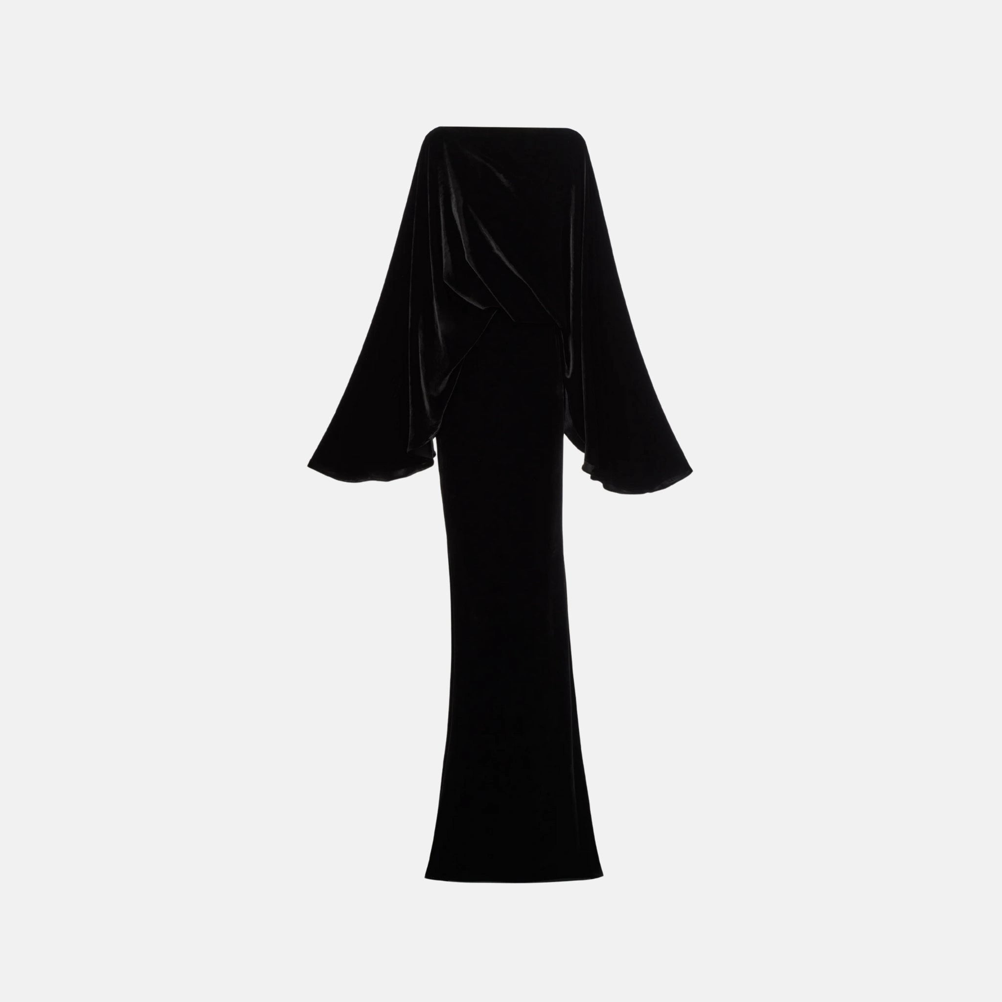 Taller Marmo Musidora Gown in Black, Front