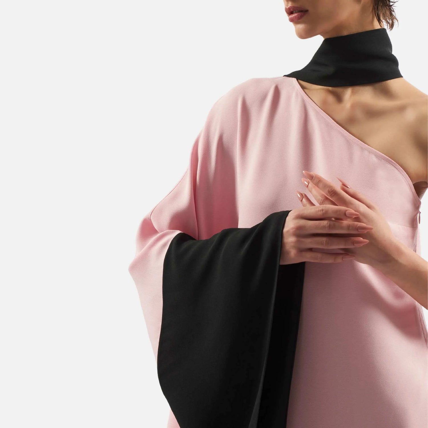 Taller Marmo Olympia Dress in Baby Pink, Close