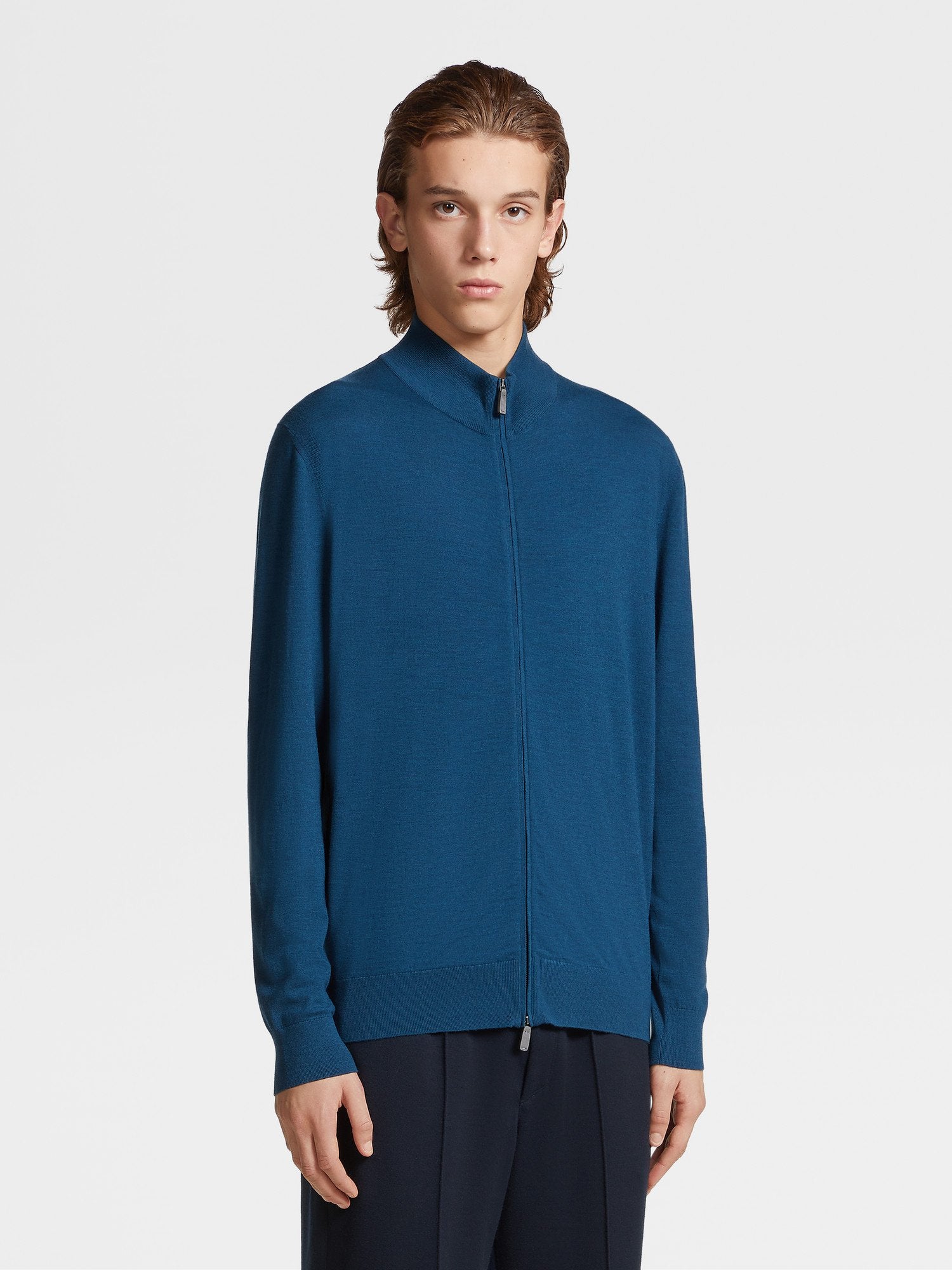 12MILMIL12 WOOL FULL ZIP SWEATSHIRT