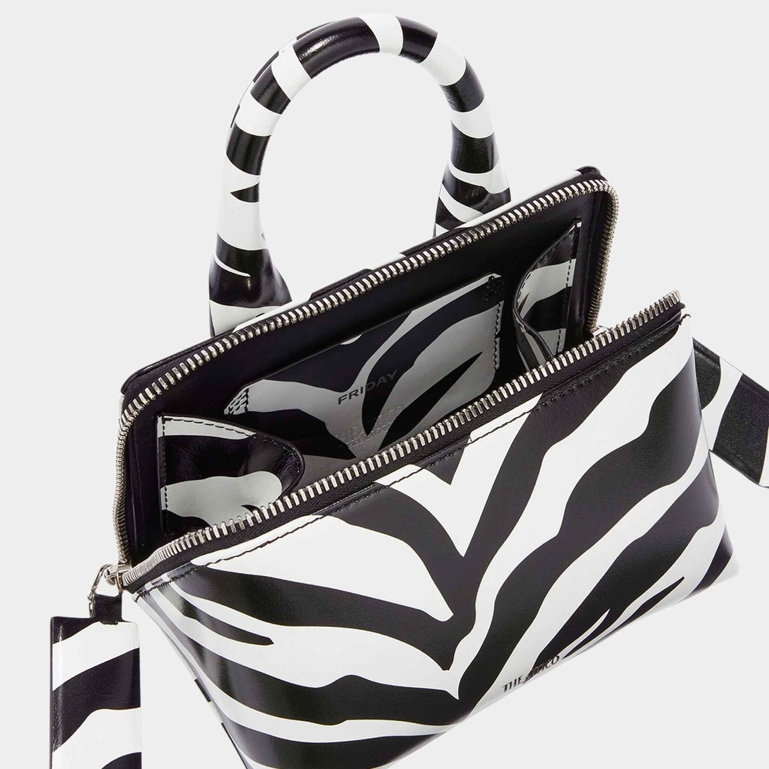 The Attico Friday White and Black Mini Bag, Inside