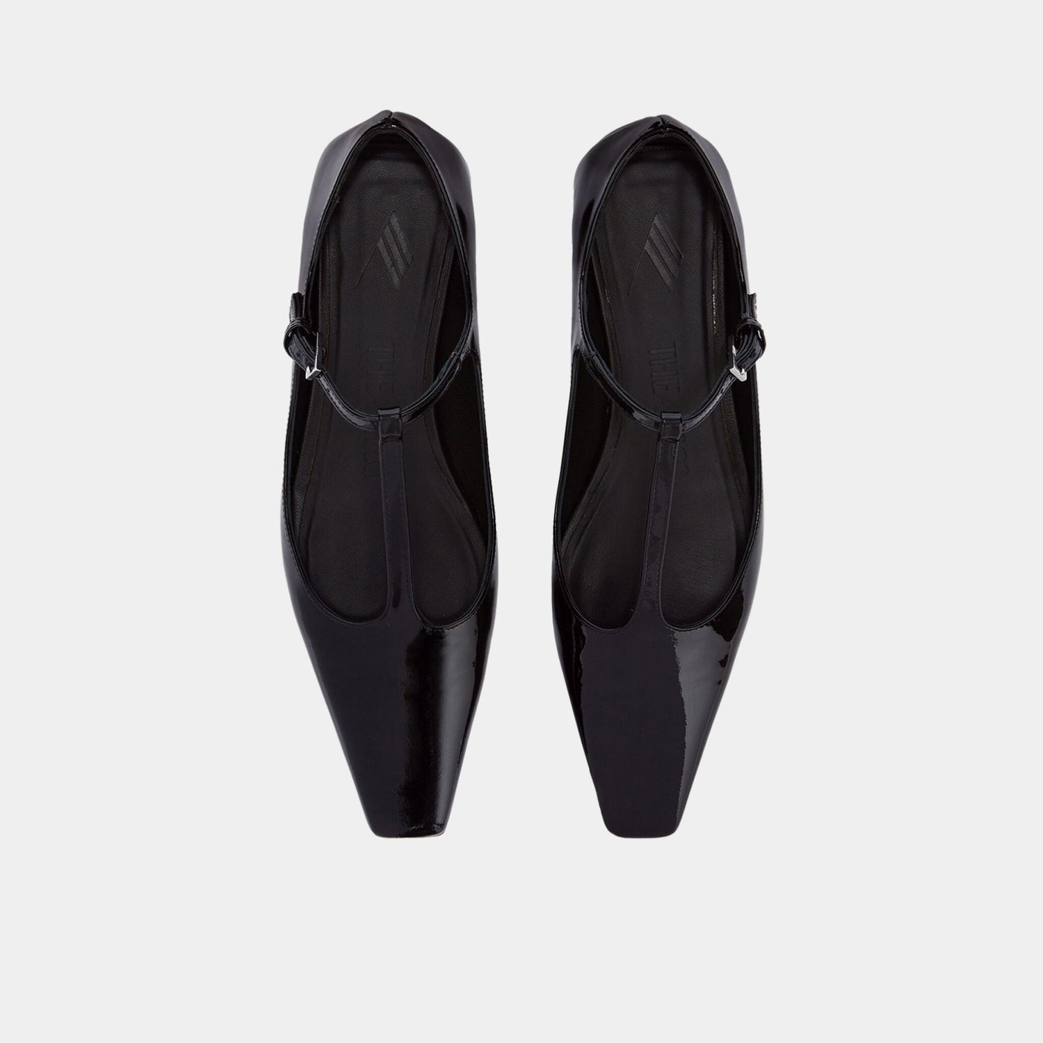 The Attico Juno Black Patent Leather Ballerina, Top