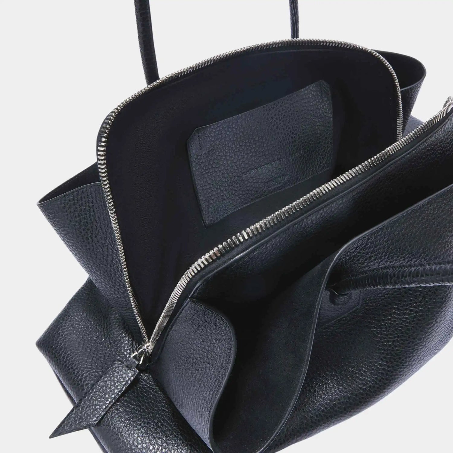 The Attico La Passeggiata Large Black Top Handle, Inside